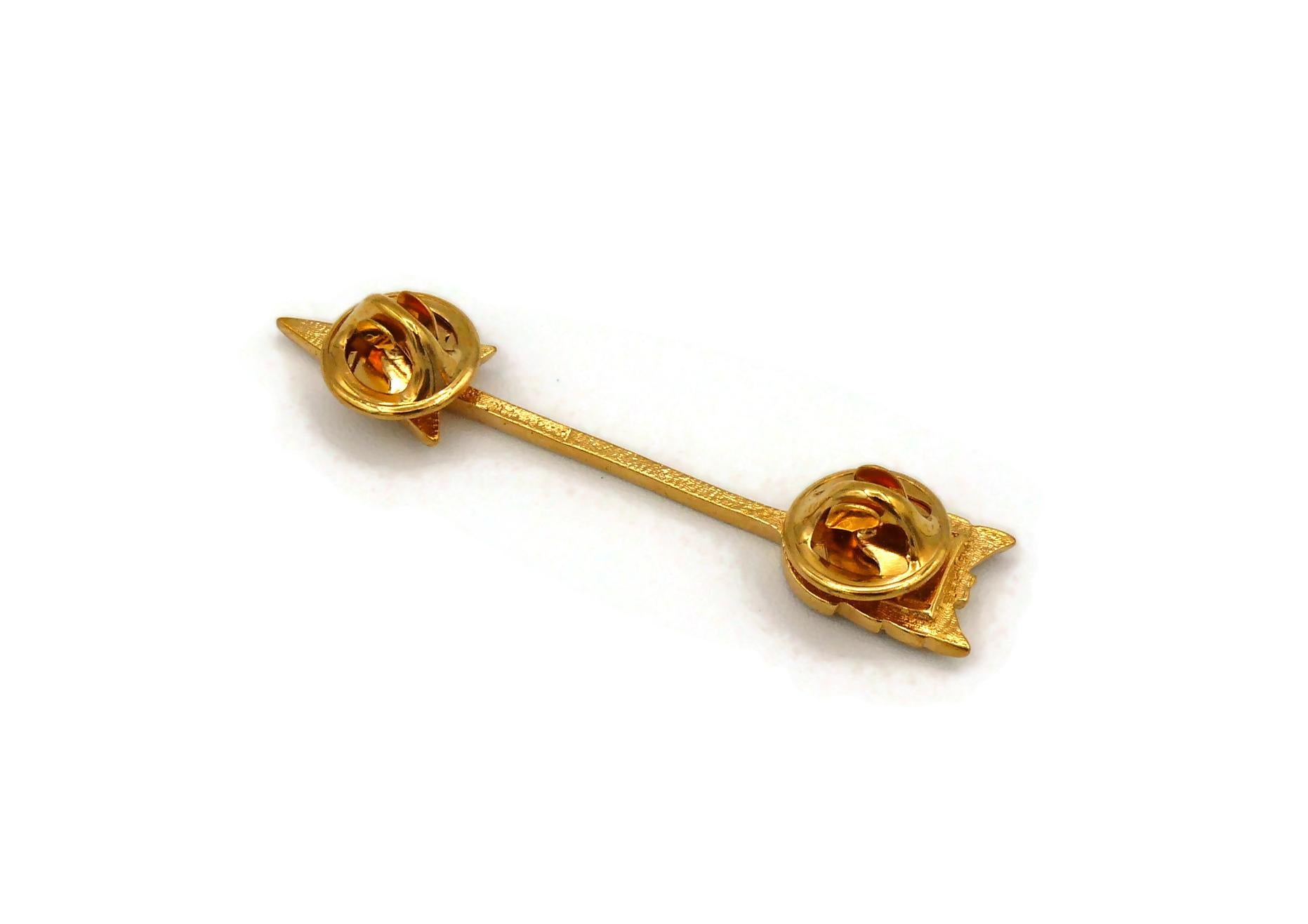 Yves Saint Laurent YSL Vintage Jewelled Arrow Pin's Brooch In Good Condition For Sale In Nice, FR
