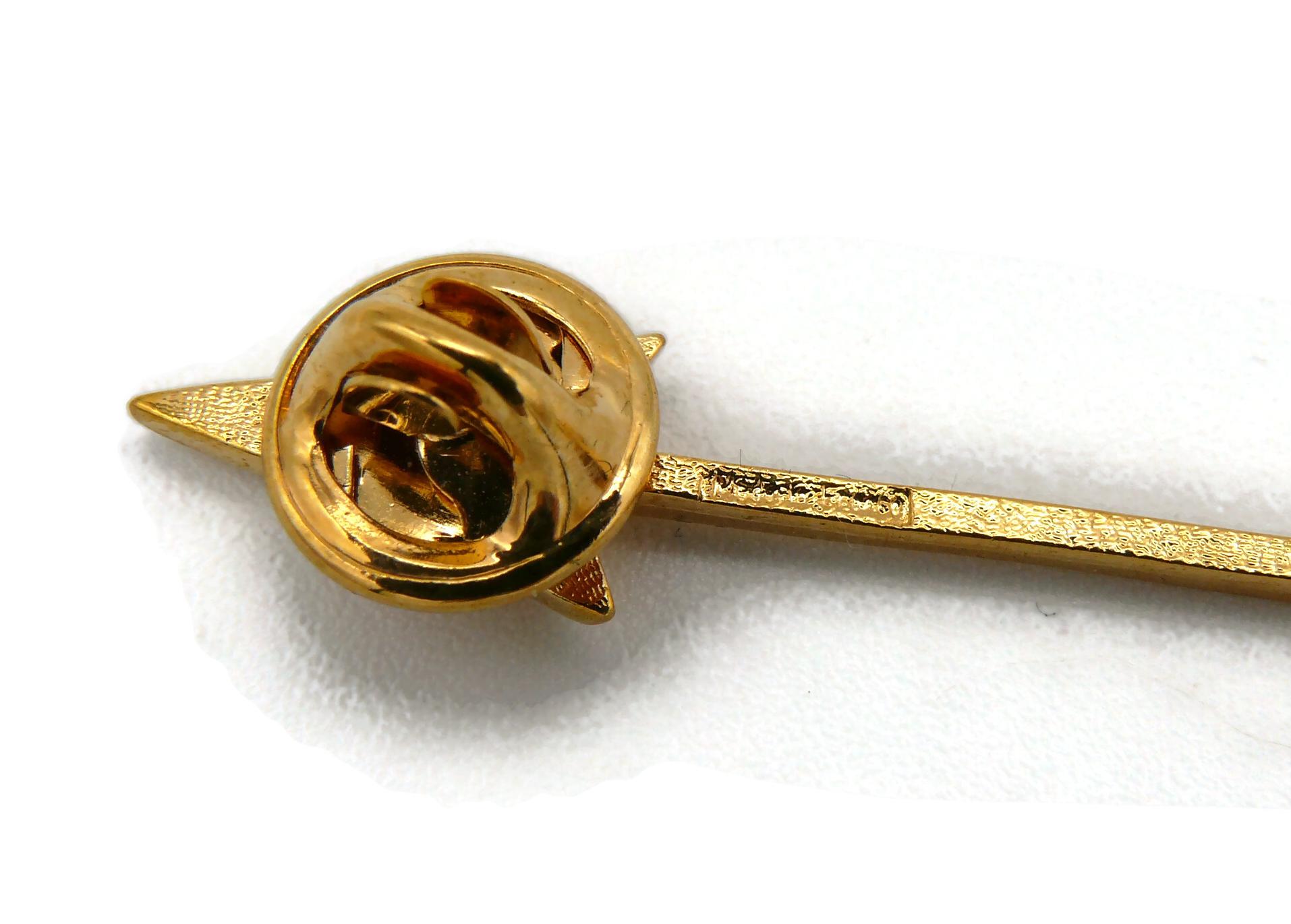 Yves Saint Laurent YSL Vintage Jewelled Arrow Pin's Brooch For Sale 1