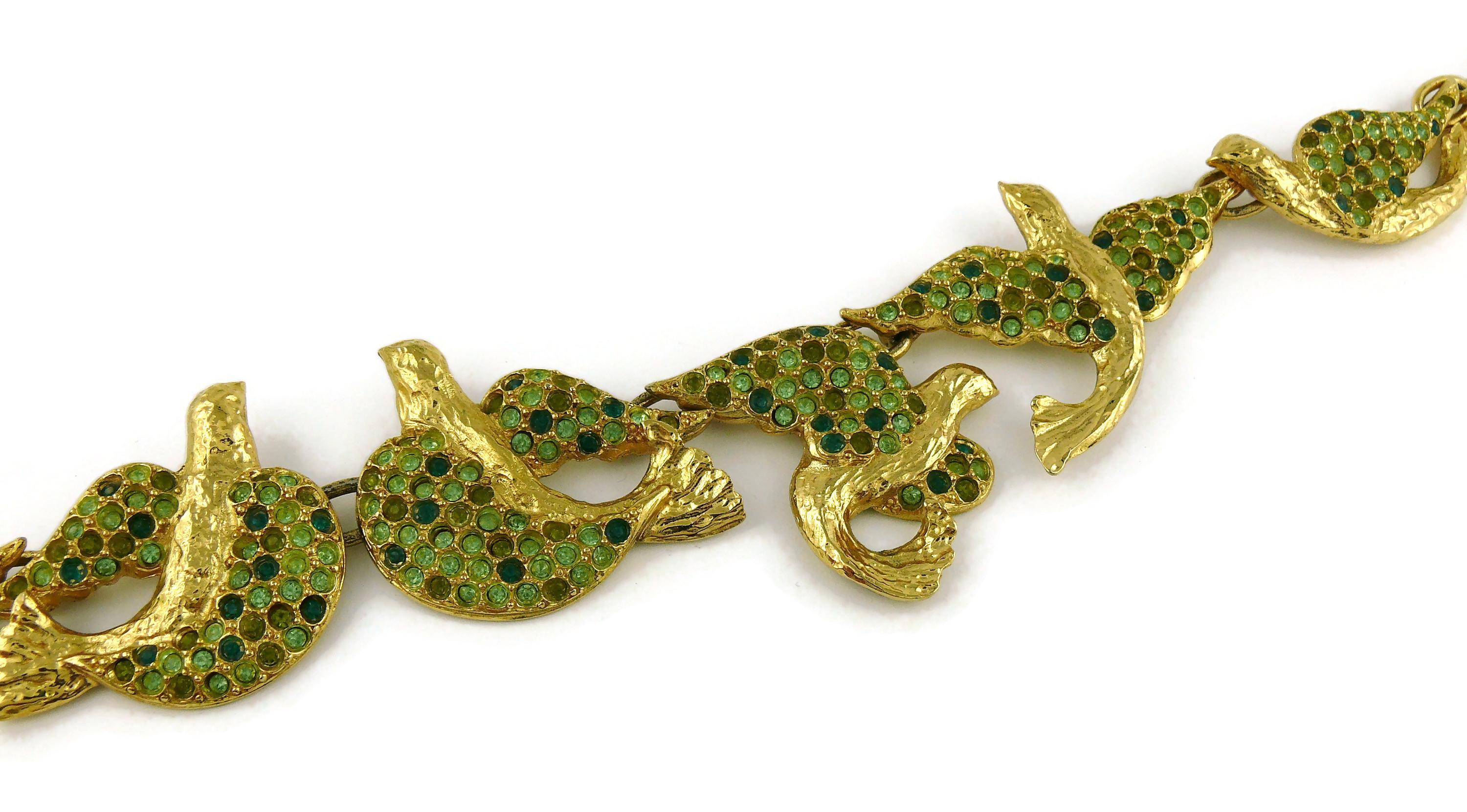 Women's Yves Saint Laurent YSL Vintage Jewelled Bird Necklace