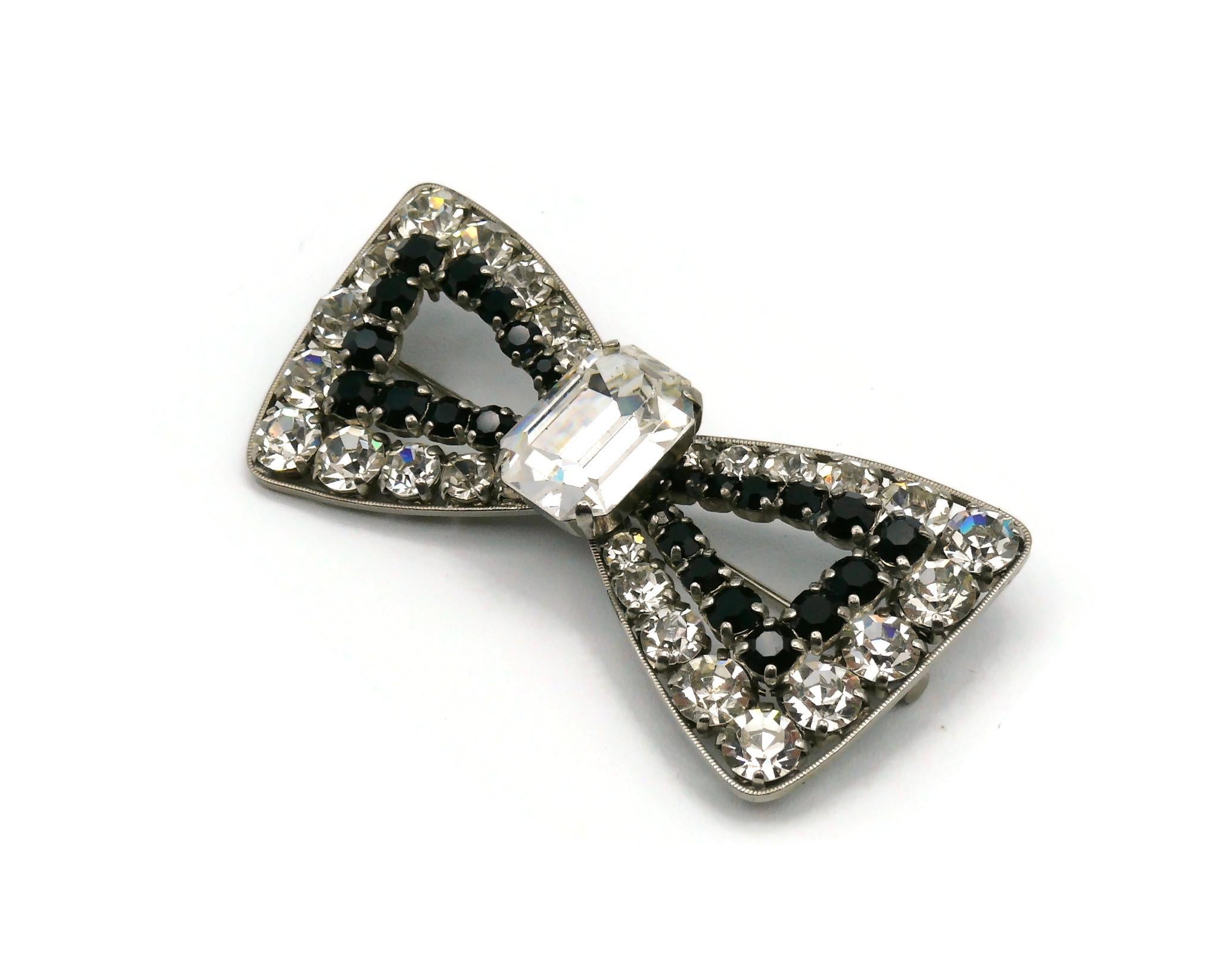 Women's Yves Saint Laurent YSL Vintage Jewelled Bow Brooch For Sale