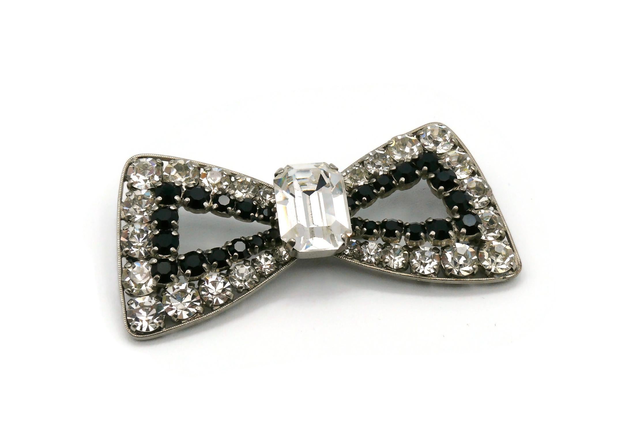 Yves Saint Laurent YSL Vintage Jewelled Bow Brooch For Sale 3