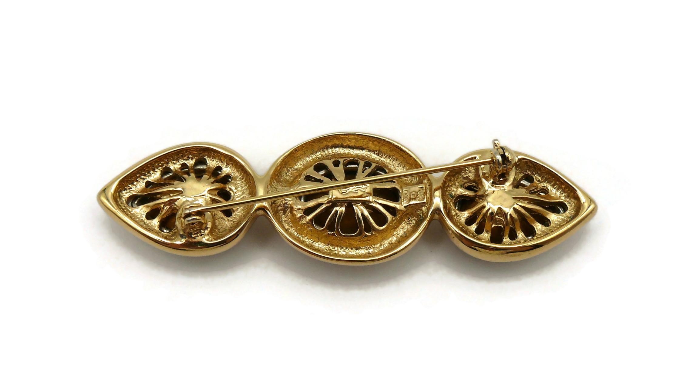 YVES SAINT LAURENT YSL Vintage Jewelled Brooch For Sale 1