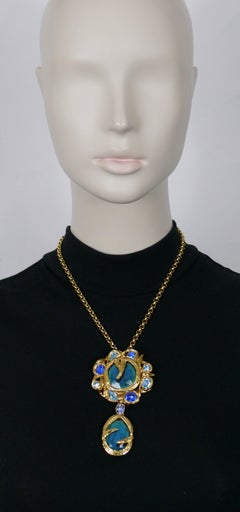 YVES SAINT LAURENT YSL Vintage Jewelled Cadix Brooch Pendant