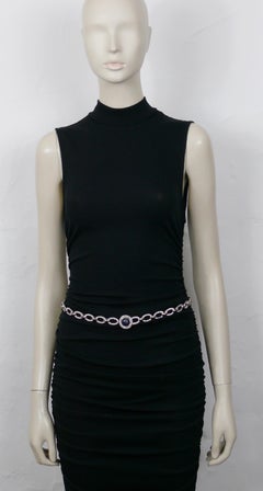 YVES SAINT LAURENT YSL Vintage Jewelled Chain Belt, 1970