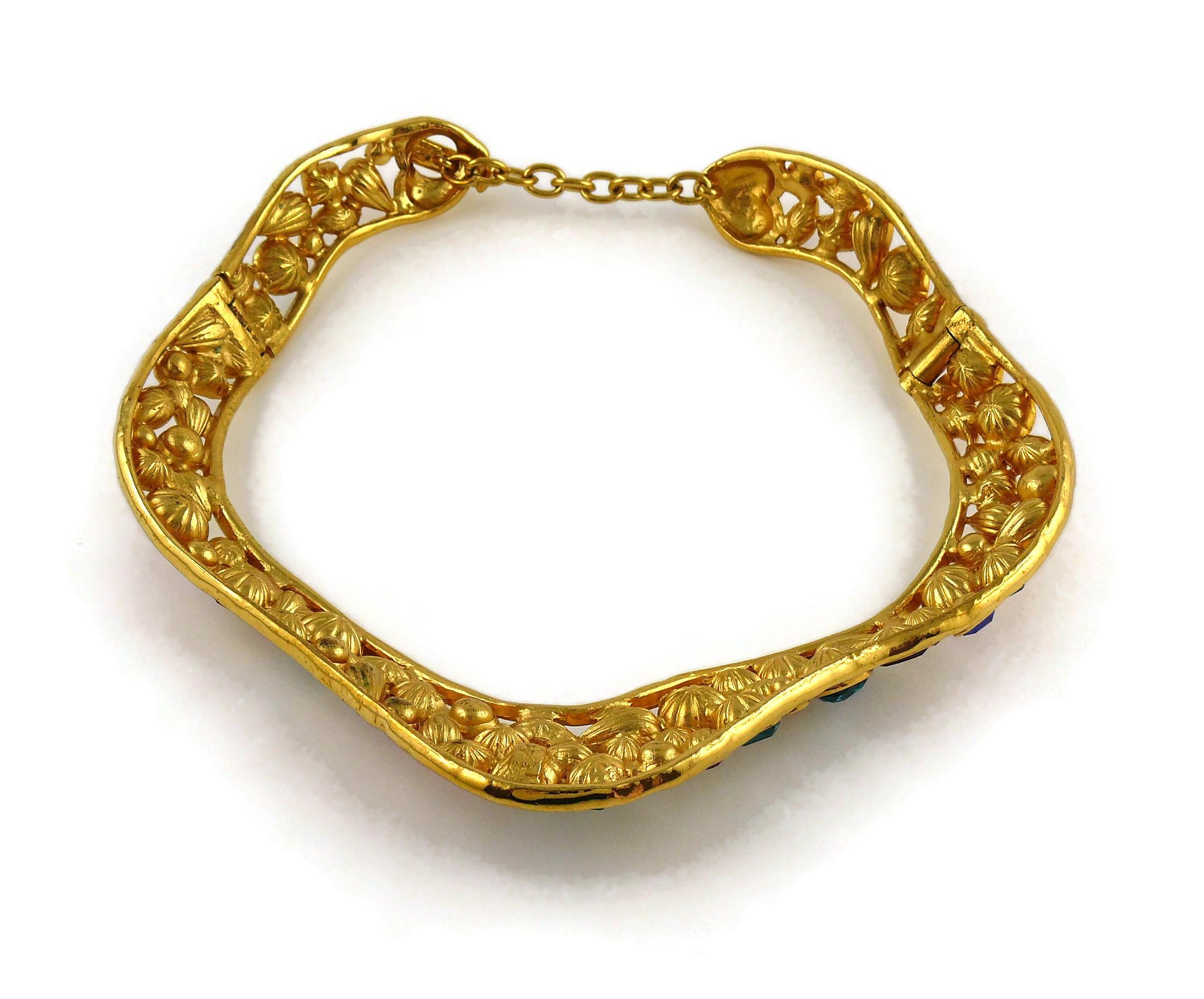 Yves Saint Laurent YSL Vintage Jewelled Choker Necklace 5