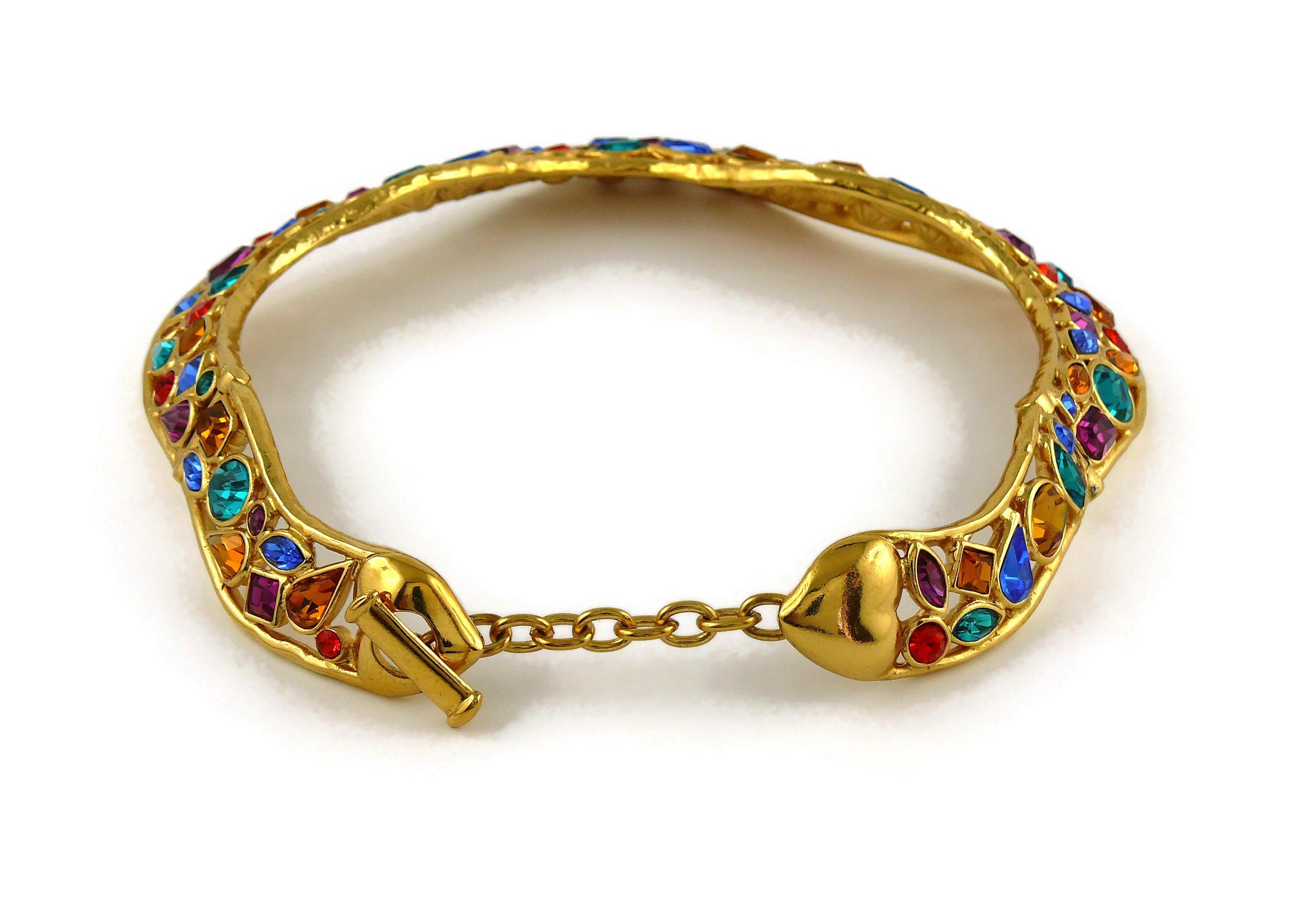 Yves Saint Laurent YSL Vintage Jewelled Choker Necklace 3