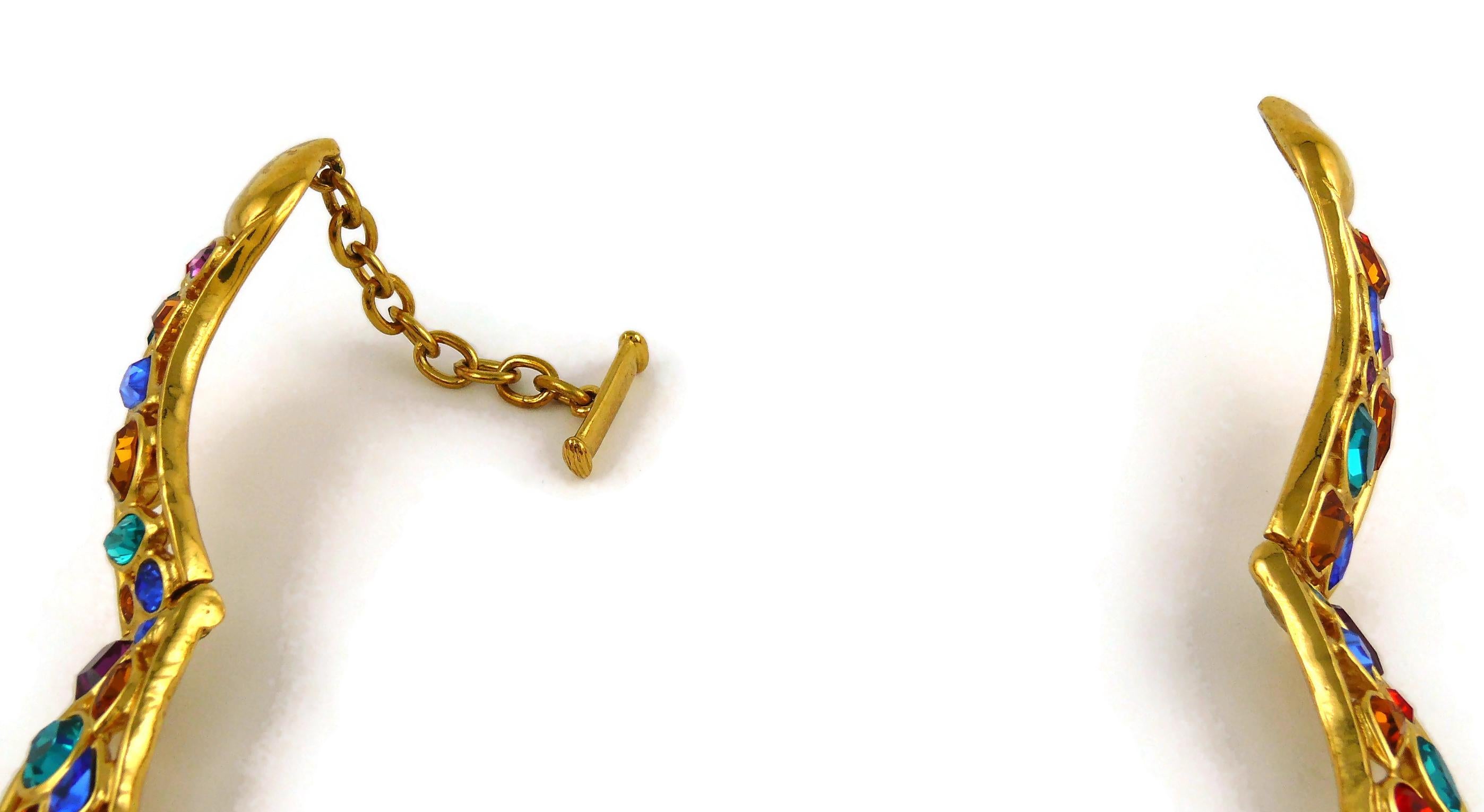 Yves Saint Laurent YSL Vintage Jewelled Choker Necklace 4