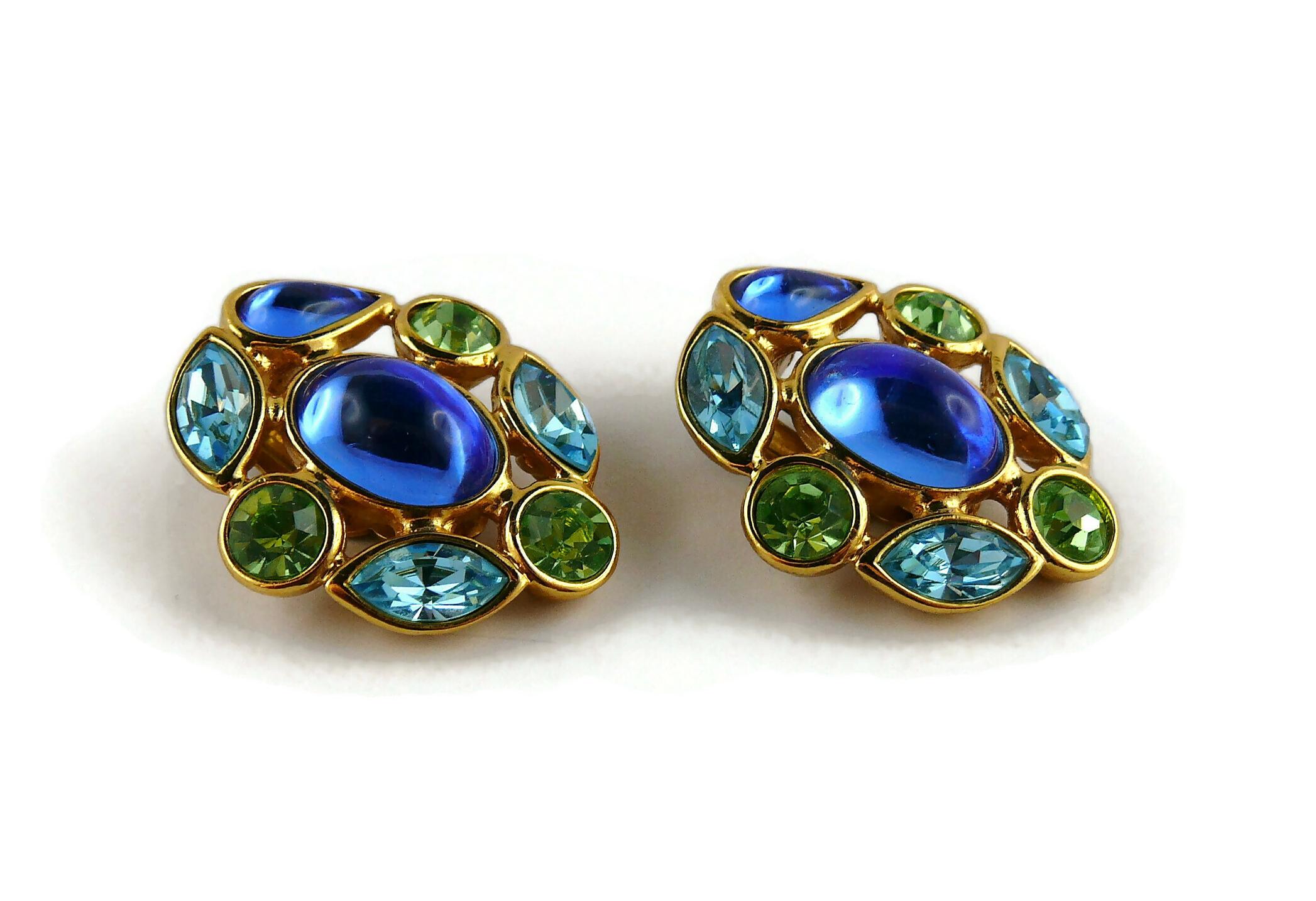 vintage ysl clip earrings