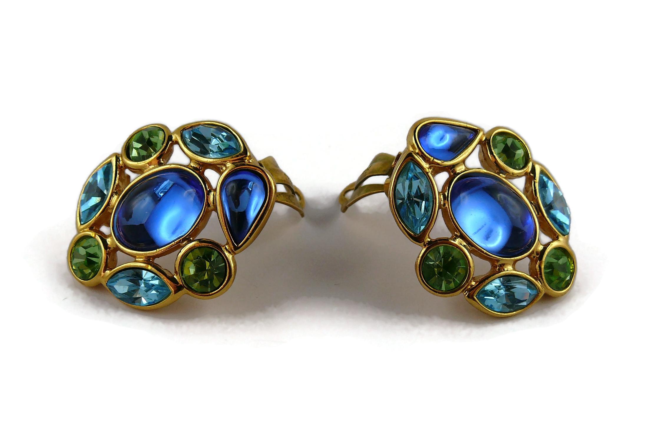 Yves Saint Laurent YSL Pendientes de clip joya vintage en venta 3