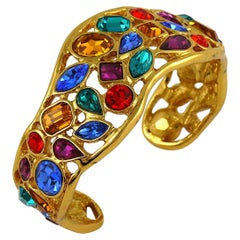 Yves Saint Laurent YSL Vintage Jewelled Cuff Bracelet