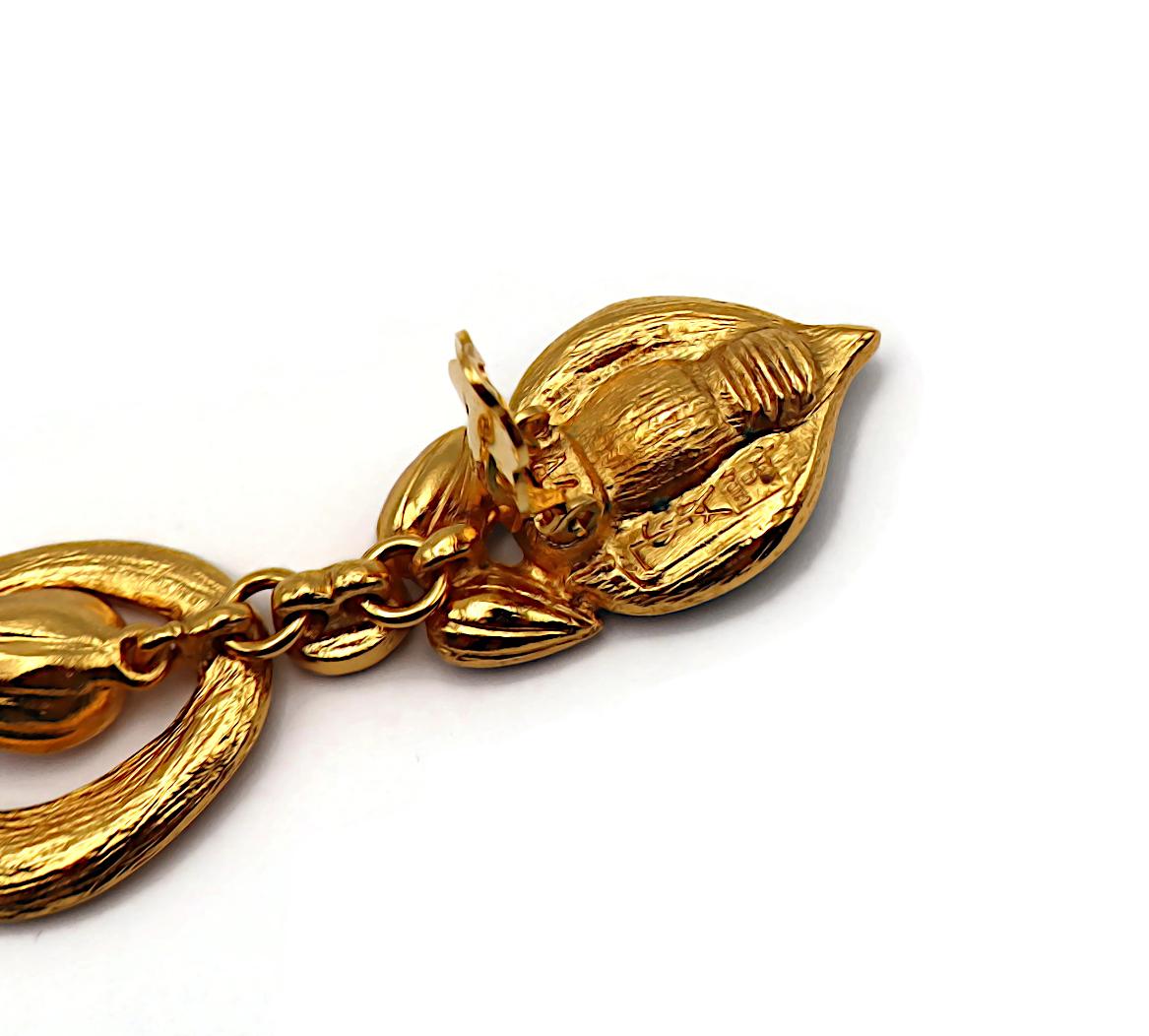 YVES SAINT LAURENT YSL Pendientes colgantes con joyas vintage en venta 7