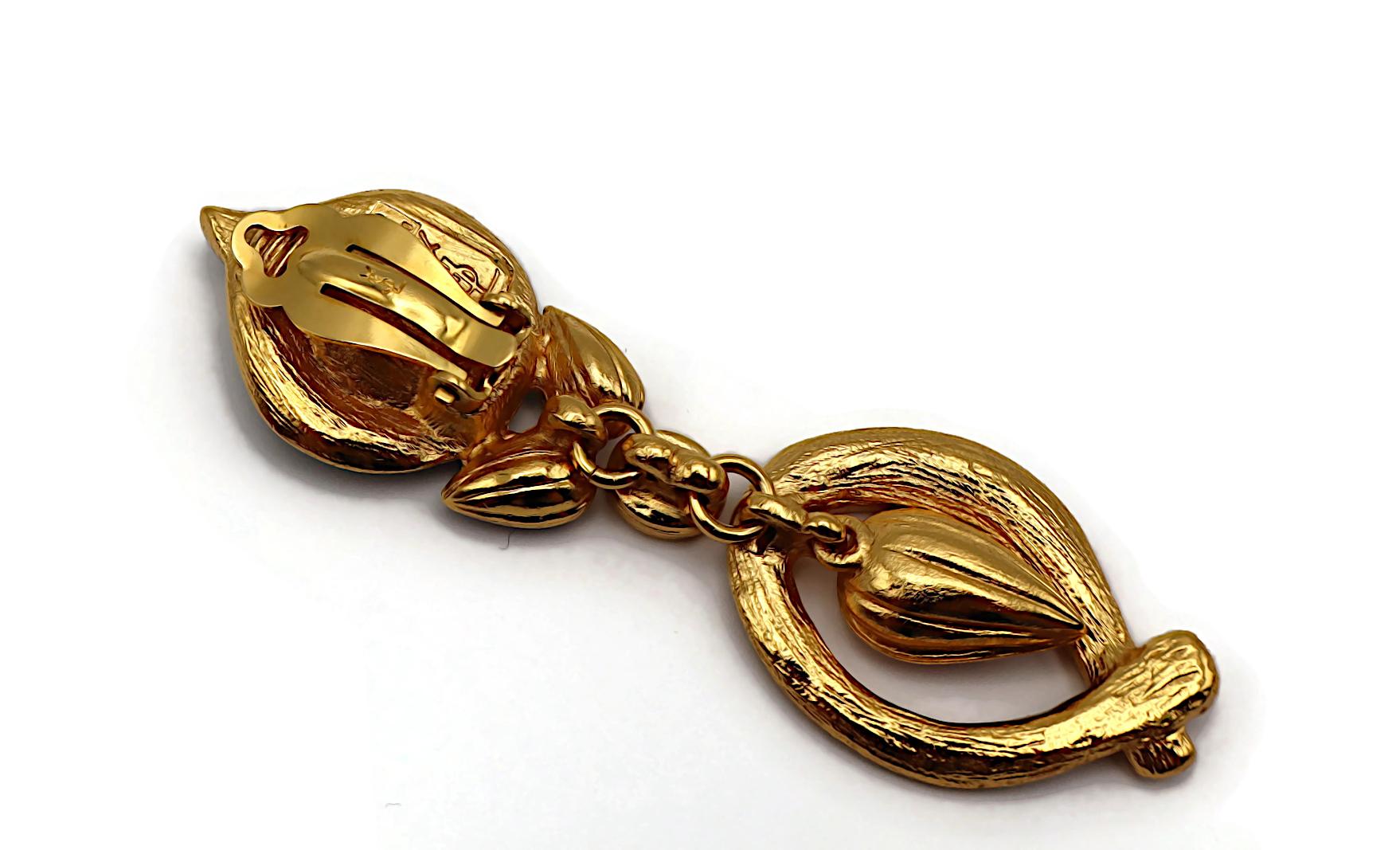 YVES SAINT LAURENT YSL Pendientes colgantes con joyas vintage en venta 5