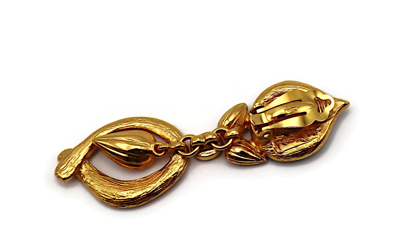 YVES SAINT LAURENT YSL Pendientes colgantes con joyas vintage en venta 6