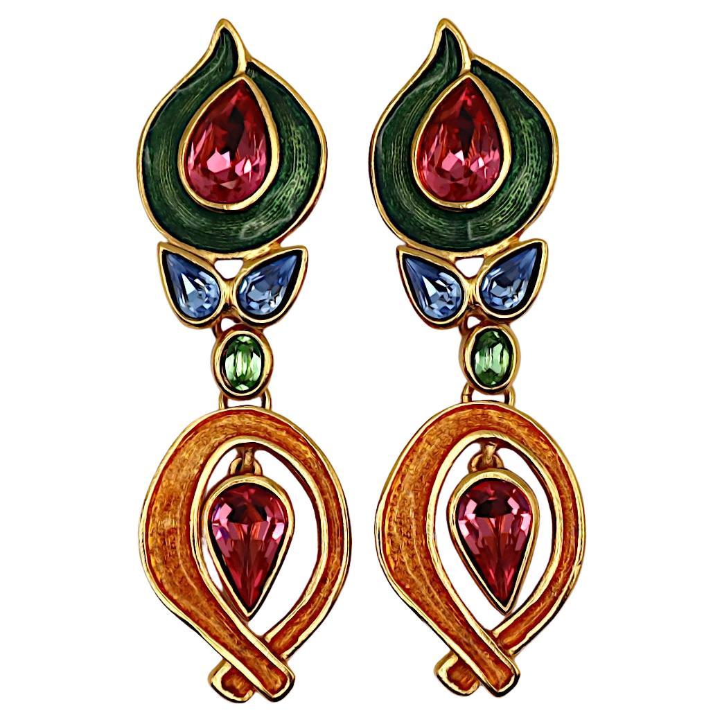 YVES SAINT LAURENT YSL Orecchini Jewell d
epoca