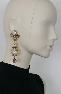 Yves Saint Laurent YSL Boucles d'oreilles pendantes vintage à bijoux