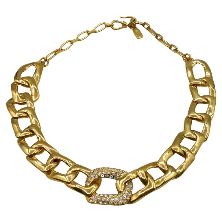Ysl gold chain necklace clearance