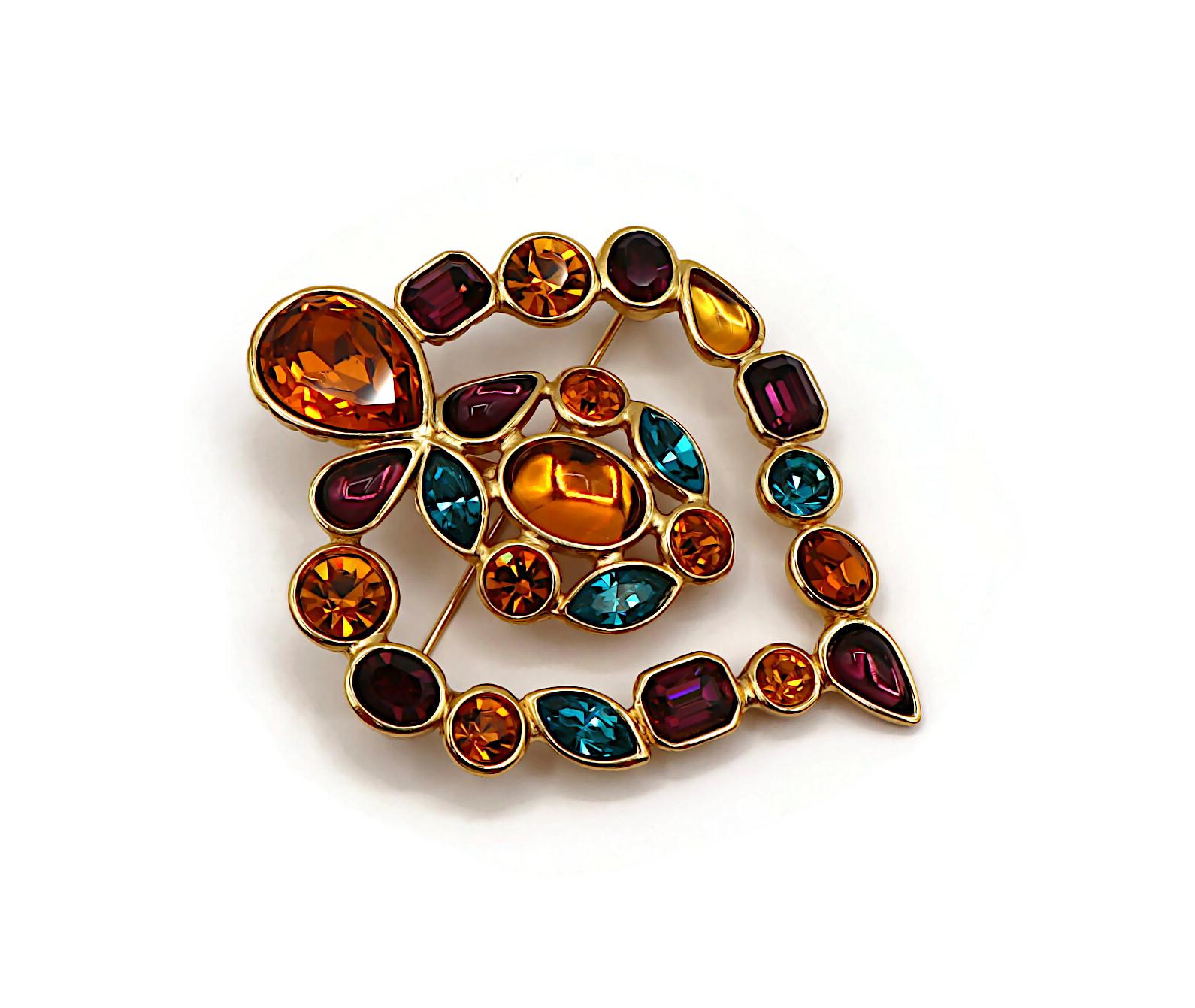 YVES SAINT LAURENT Pendentif broche cœur vintage orné de bijoux YSL Bon état - En vente à Nice, FR
