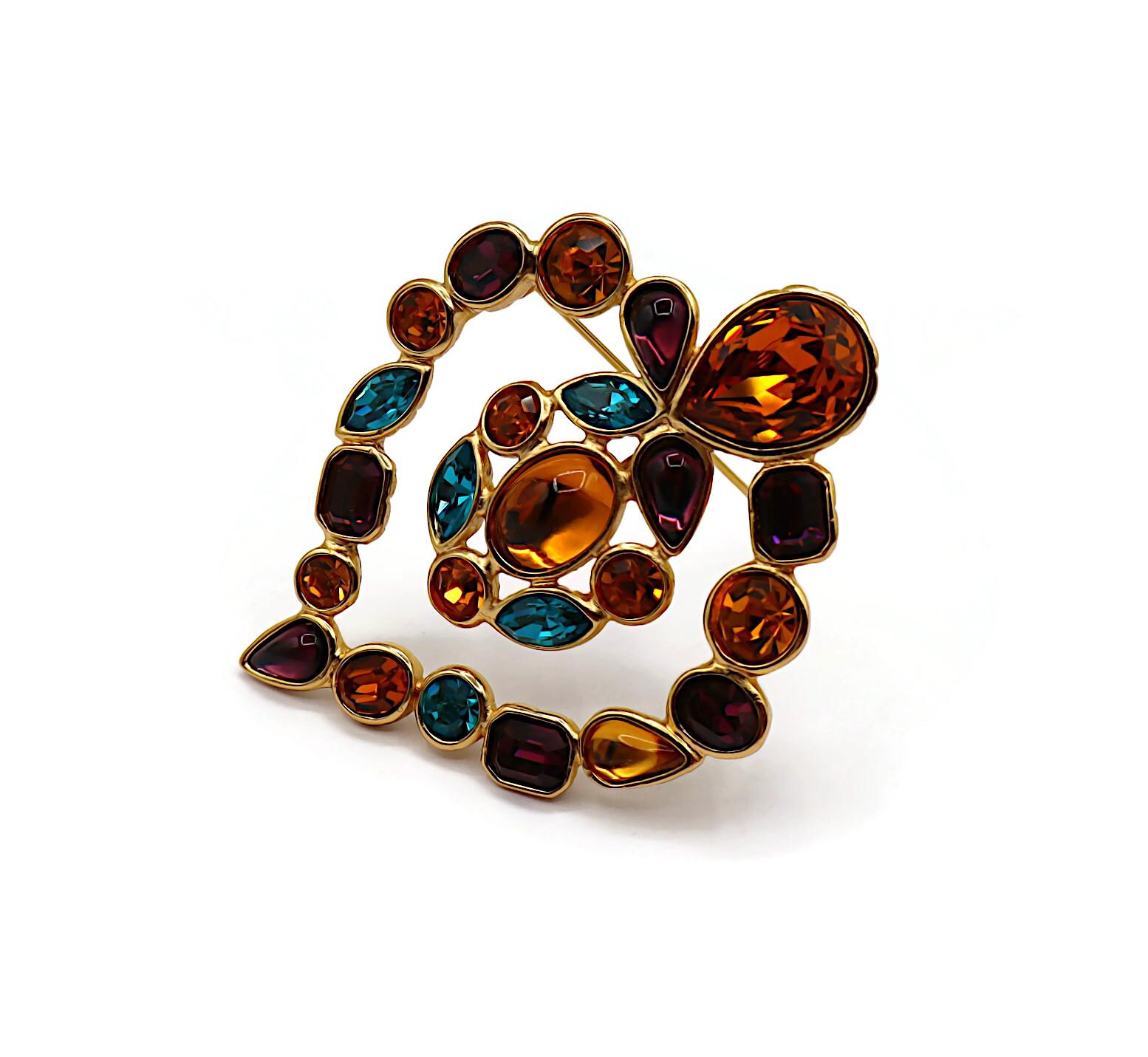 YVES SAINT LAURENT Pendentif broche cœur vintage orné de bijoux YSL en vente 4