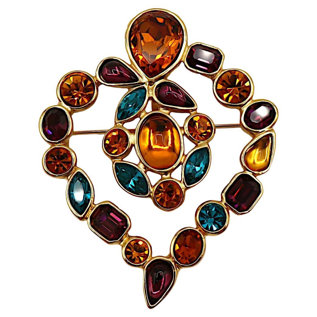 YVES SAINT LAURENT YSL Ciondolo Spilla Cuore Jewell Vintage
