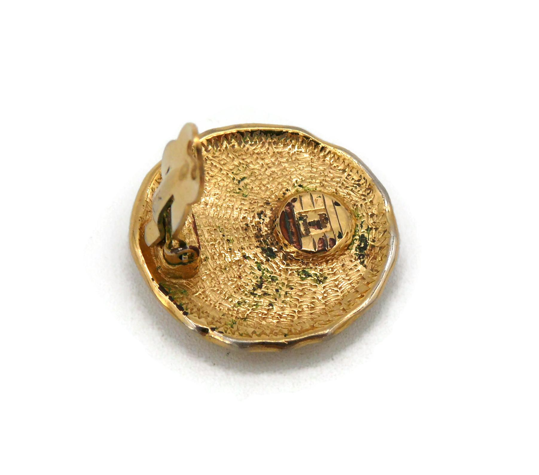 YVES SAINT LAURENT YSL Vintage Jewelled Heart Clip-On Earrings For Sale 4