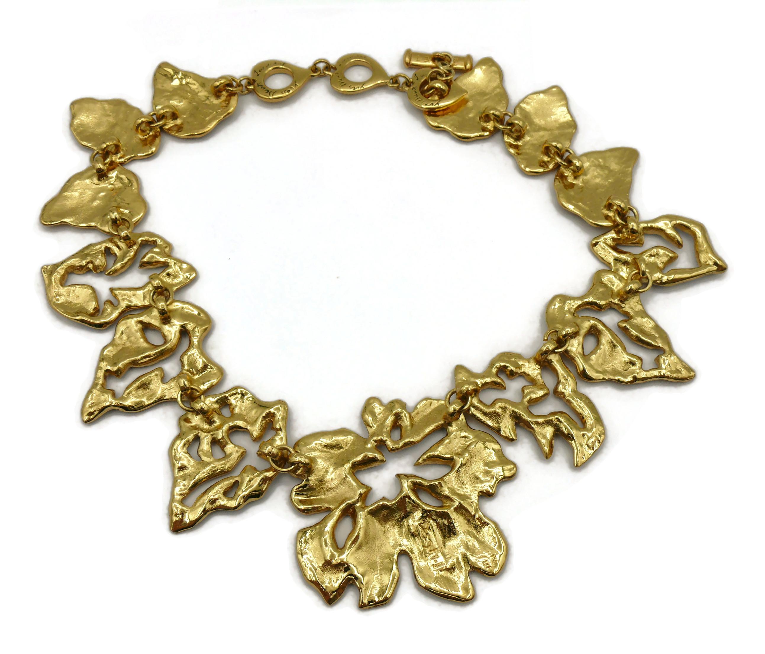 YVES SAINT LAURENT YSL Vintage Jewelled Necklace For Sale 8