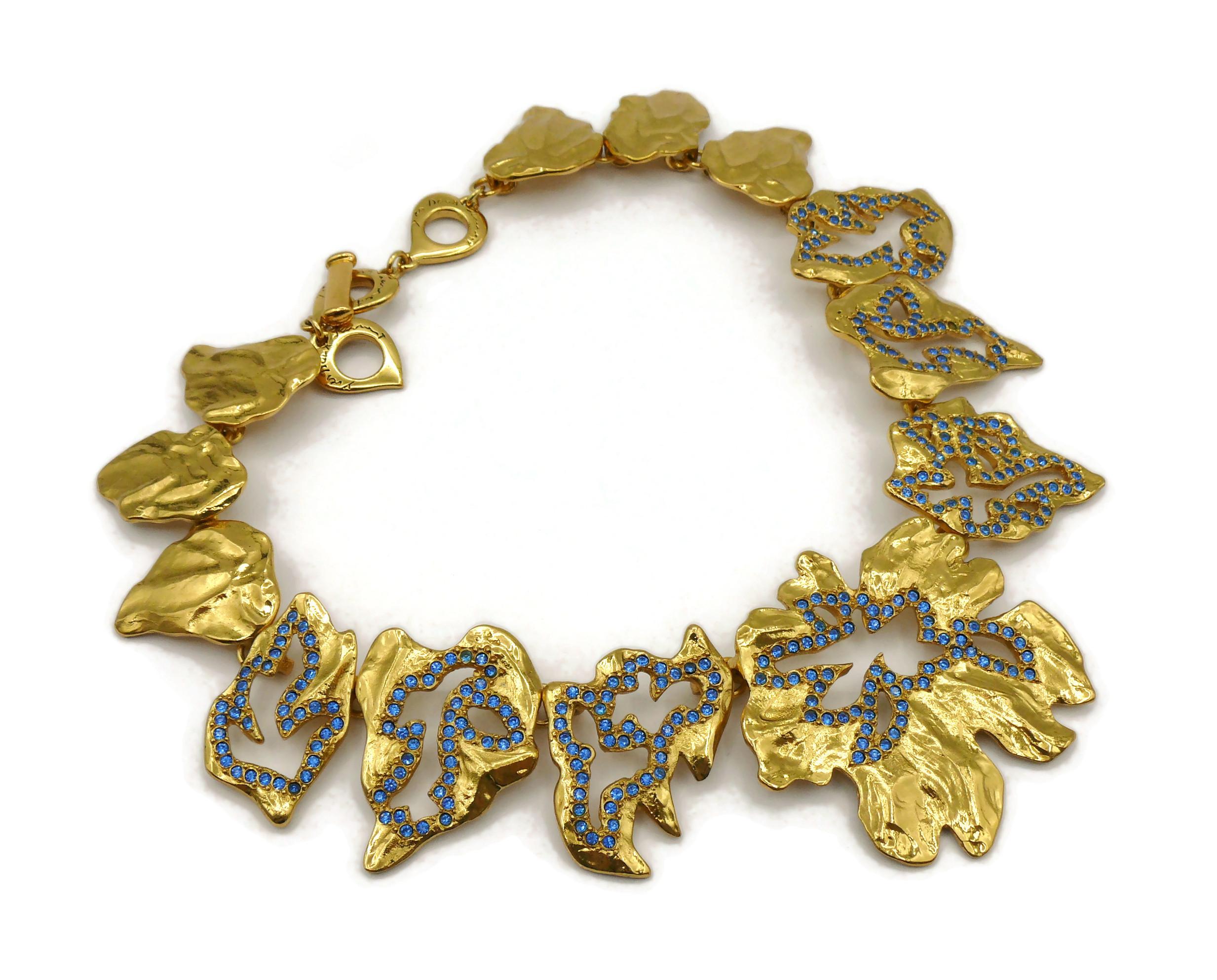 YVES SAINT LAURENT YSL Vintage Jewelled Necklace In Good Condition For Sale In Nice, FR
