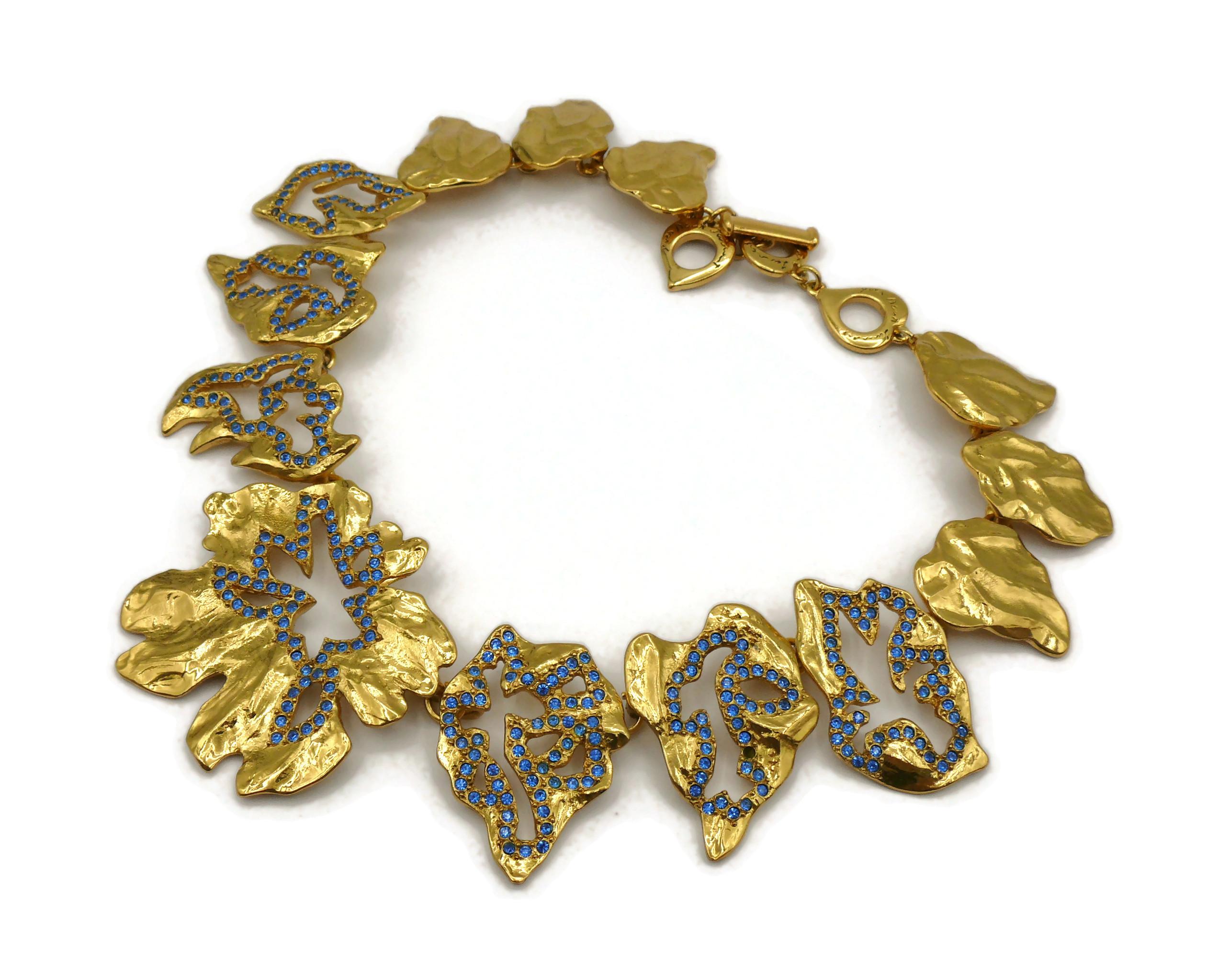 YVES SAINT LAURENT YSL Vintage Jewelled Necklace For Sale 1