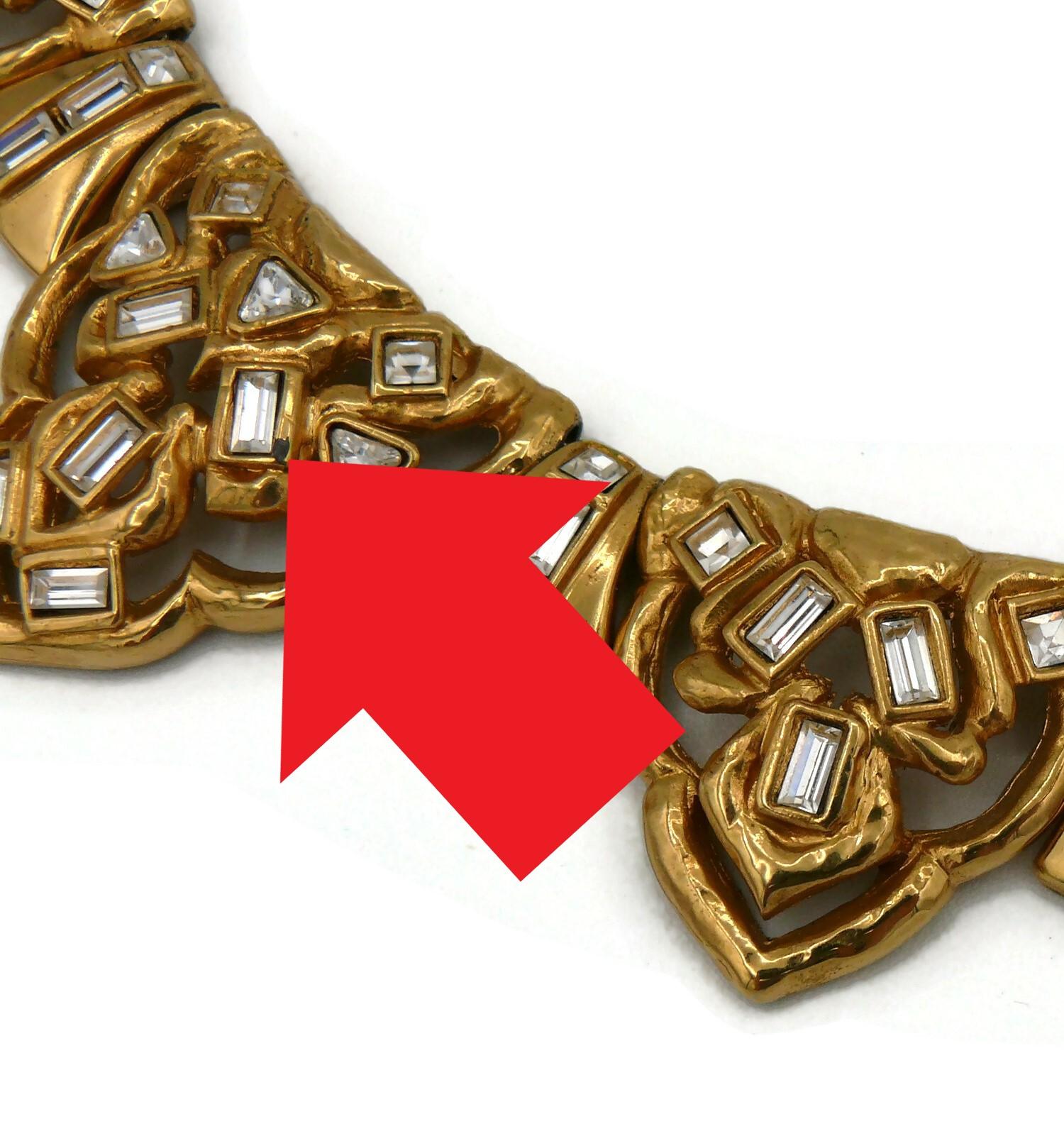 YVES SAINT LAURENT YSL Vintage Jewelled Oriental Design Necklace For Sale 13