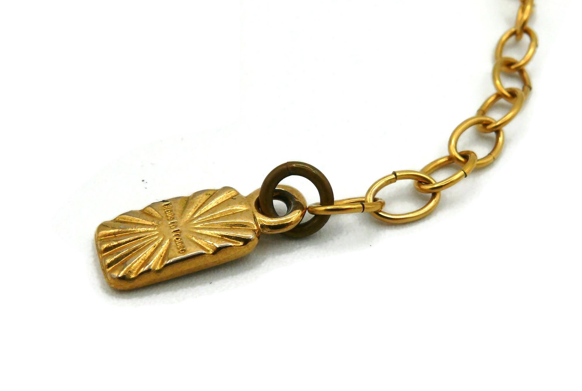 YVES SAINT LAURENT YSL Vintage Jewelled Oriental Design Necklace For Sale 15
