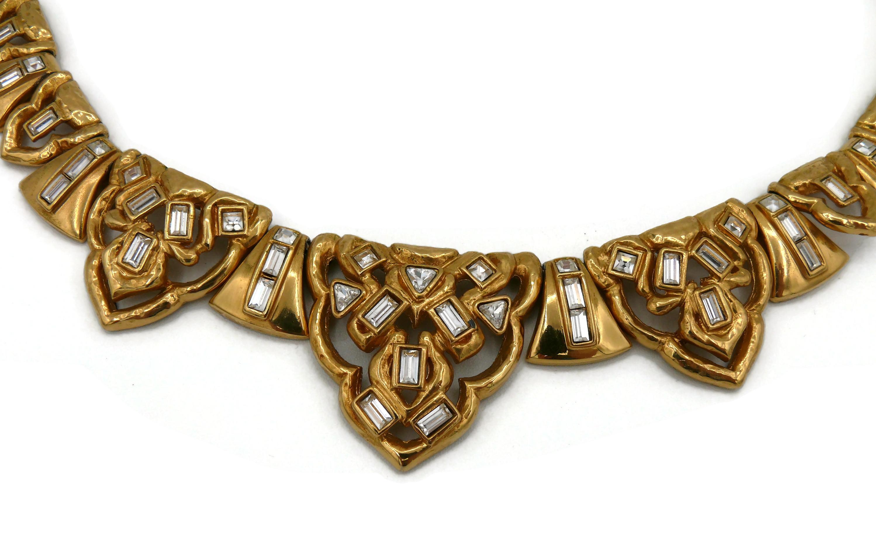 Women's YVES SAINT LAURENT YSL Vintage Jewelled Oriental Design Necklace For Sale