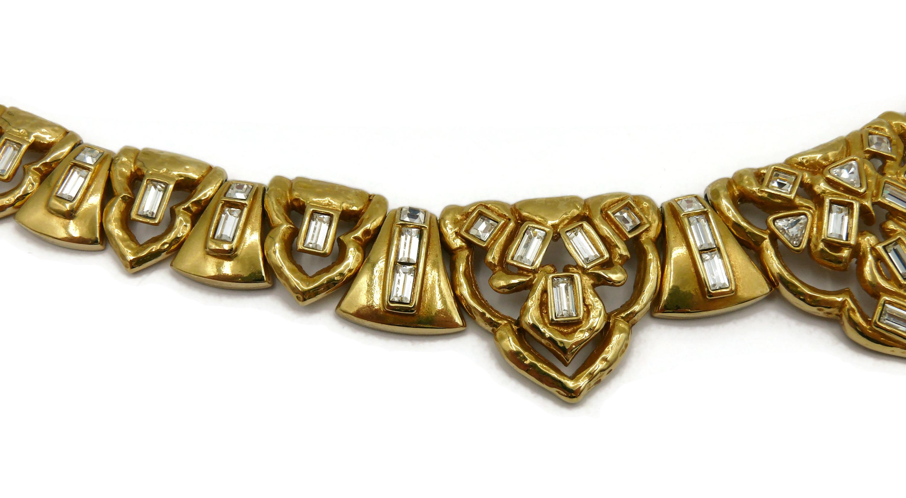YVES SAINT LAURENT YSL Vintage Jewelled Oriental Design Necklace For Sale 1