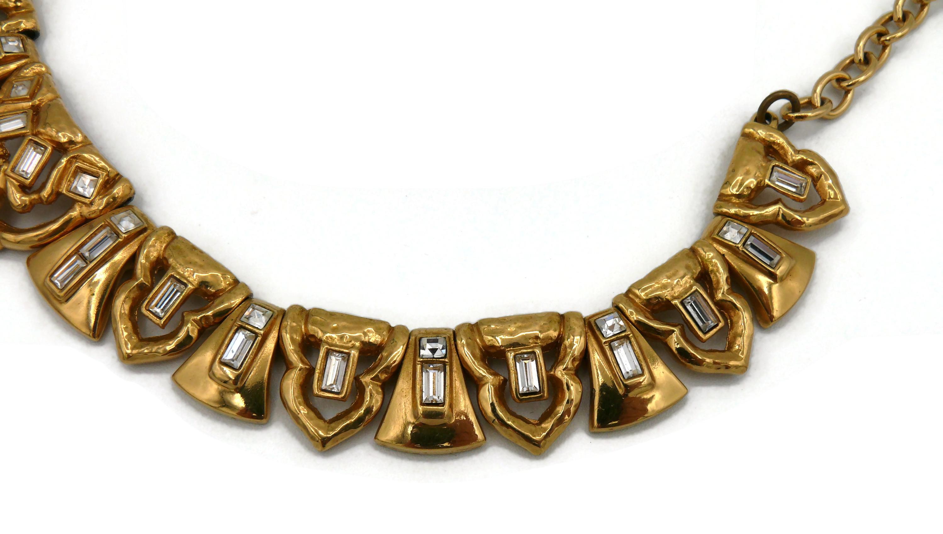 YVES SAINT LAURENT YSL Vintage Jewelled Oriental Design Necklace For Sale 1