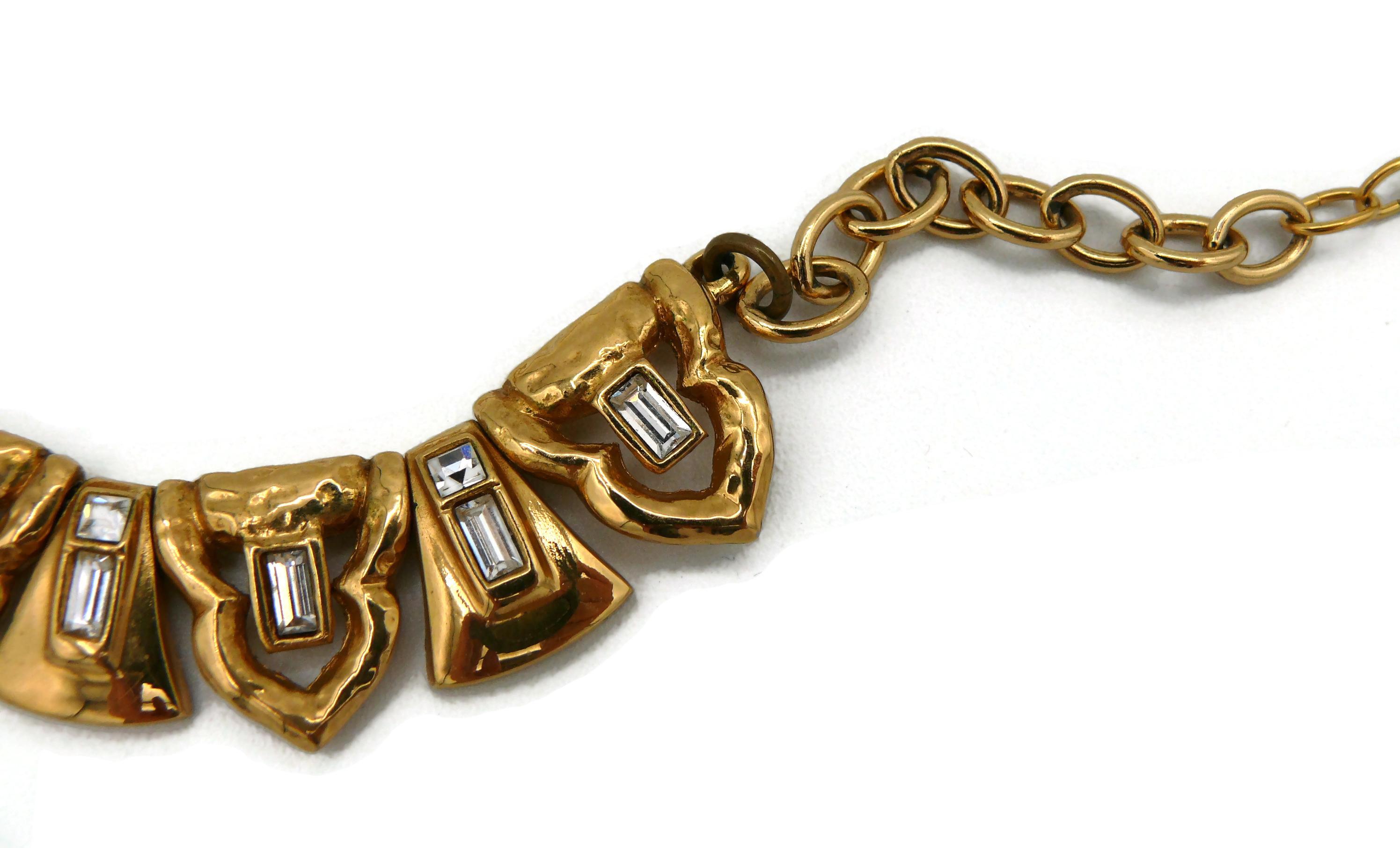 YVES SAINT LAURENT YSL Vintage Jewelled Oriental Design Necklace For Sale 2