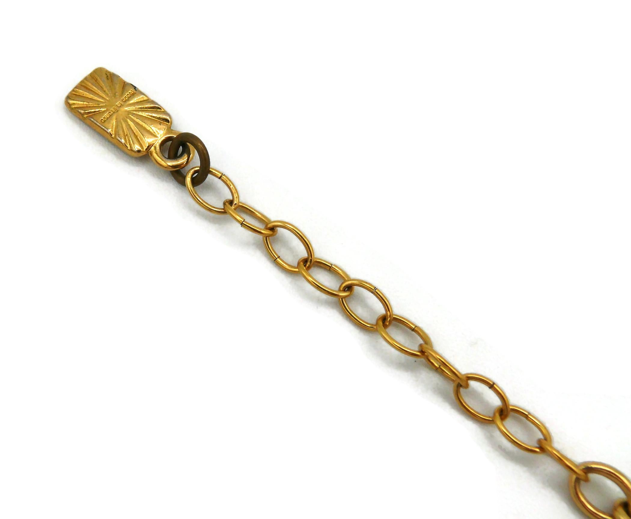 YVES SAINT LAURENT YSL Vintage Jewelled Oriental Design Necklace For Sale 4