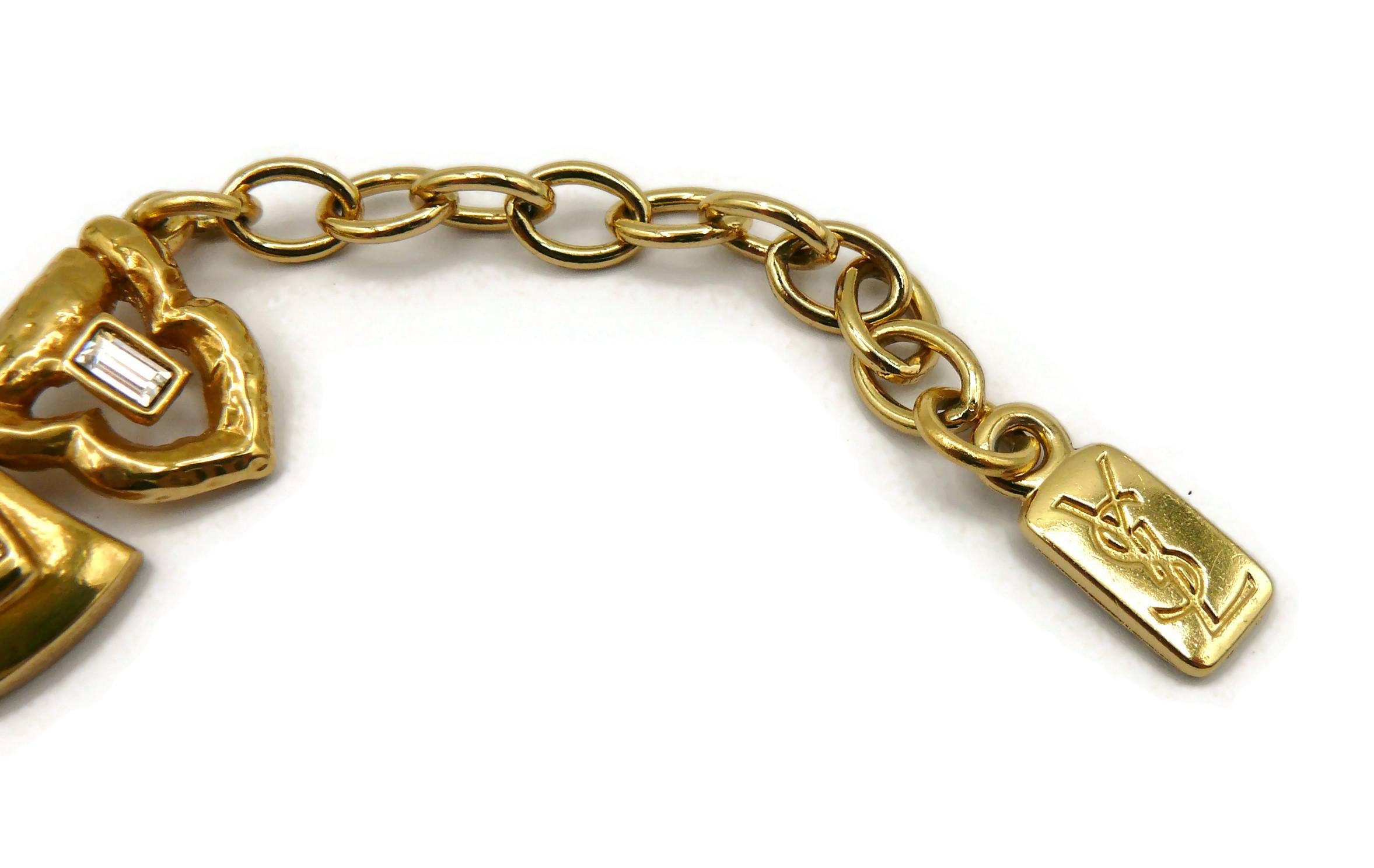 YVES SAINT LAURENT YSL Vintage Jewelled Oriental Design Necklace For Sale 5