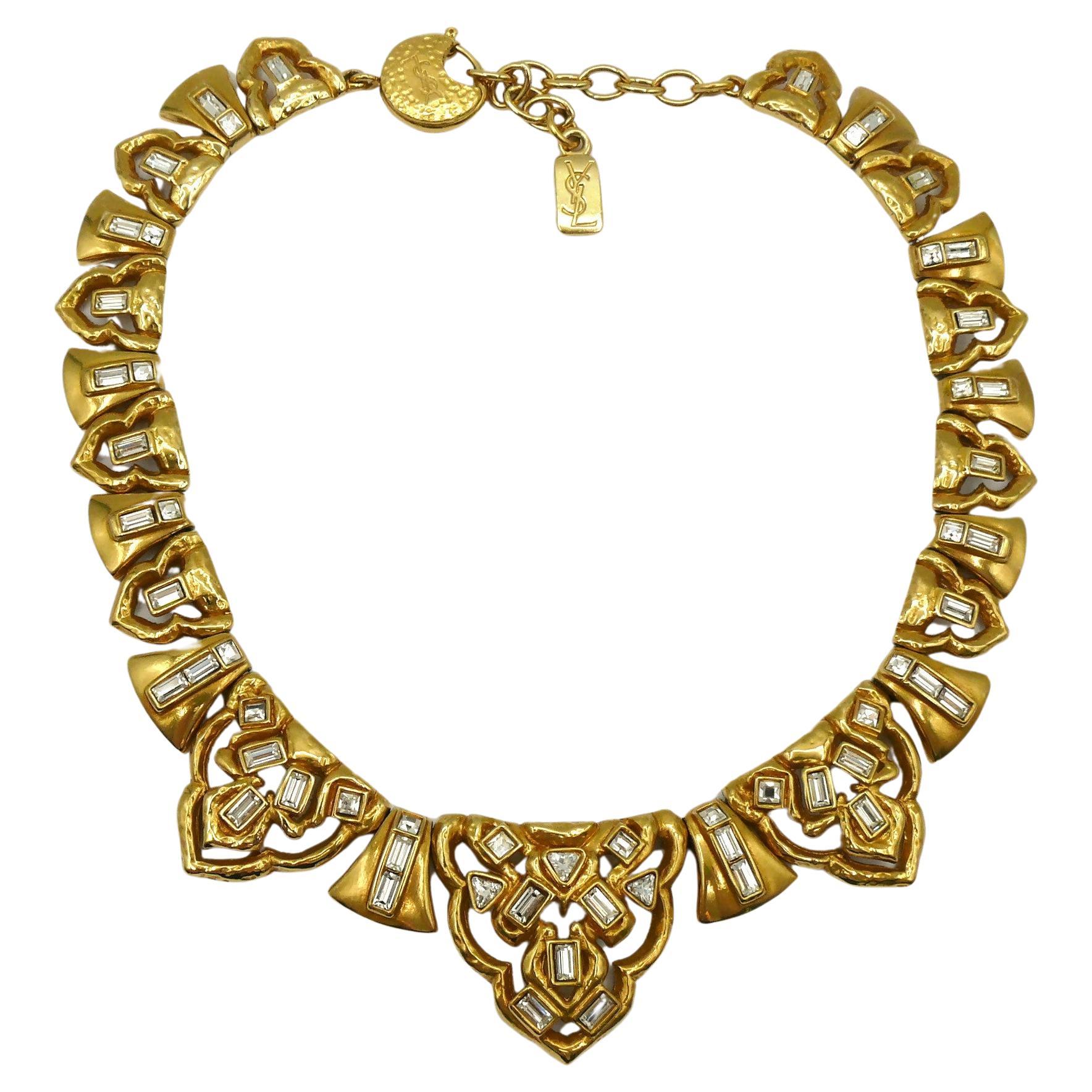 YVES SAINT LAURENT YSL Vintage Jewelled Oriental Design Halskette im Angebot