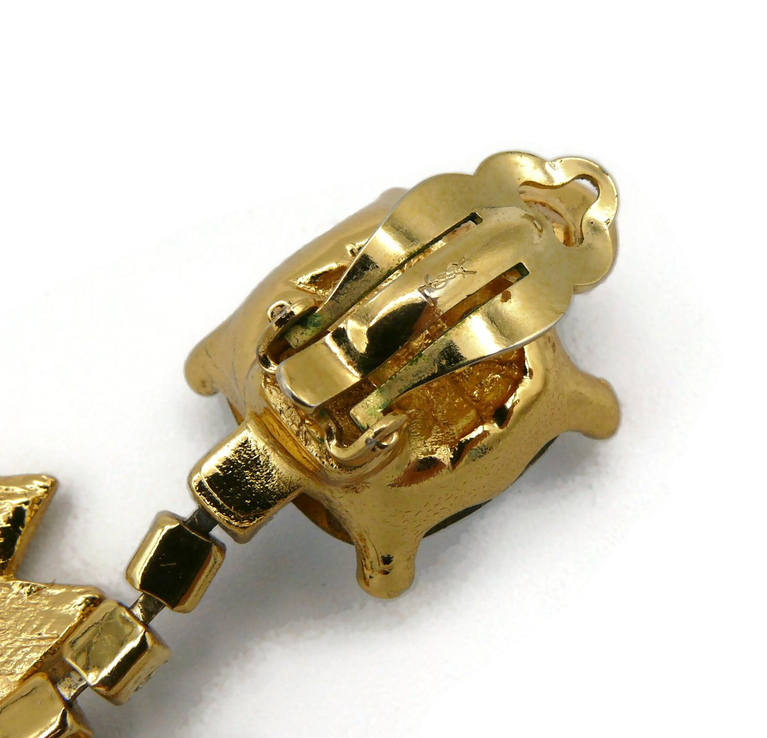 Yves Saint Laurent YSL Vintage baumelnde Ohrringe mit Juwelen für Segelboote im Angebot 5