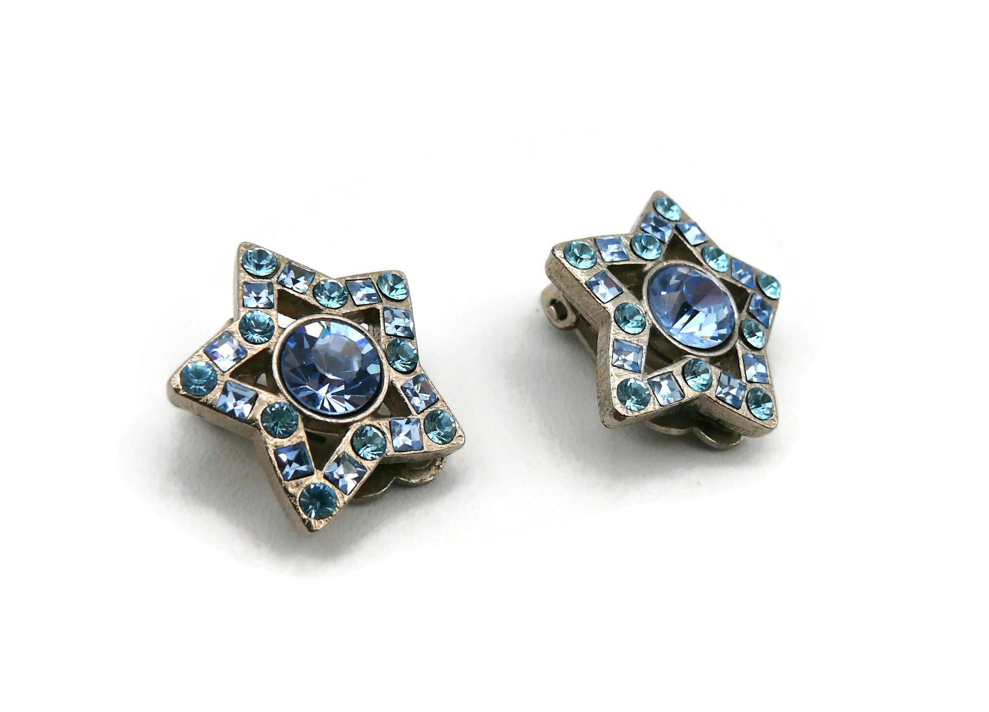 YVES SAINT LAURENT YSL Vintage Juwelen-Stern-Ohrclips mit Sternmotiven im Zustand „Gut“ im Angebot in Nice, FR