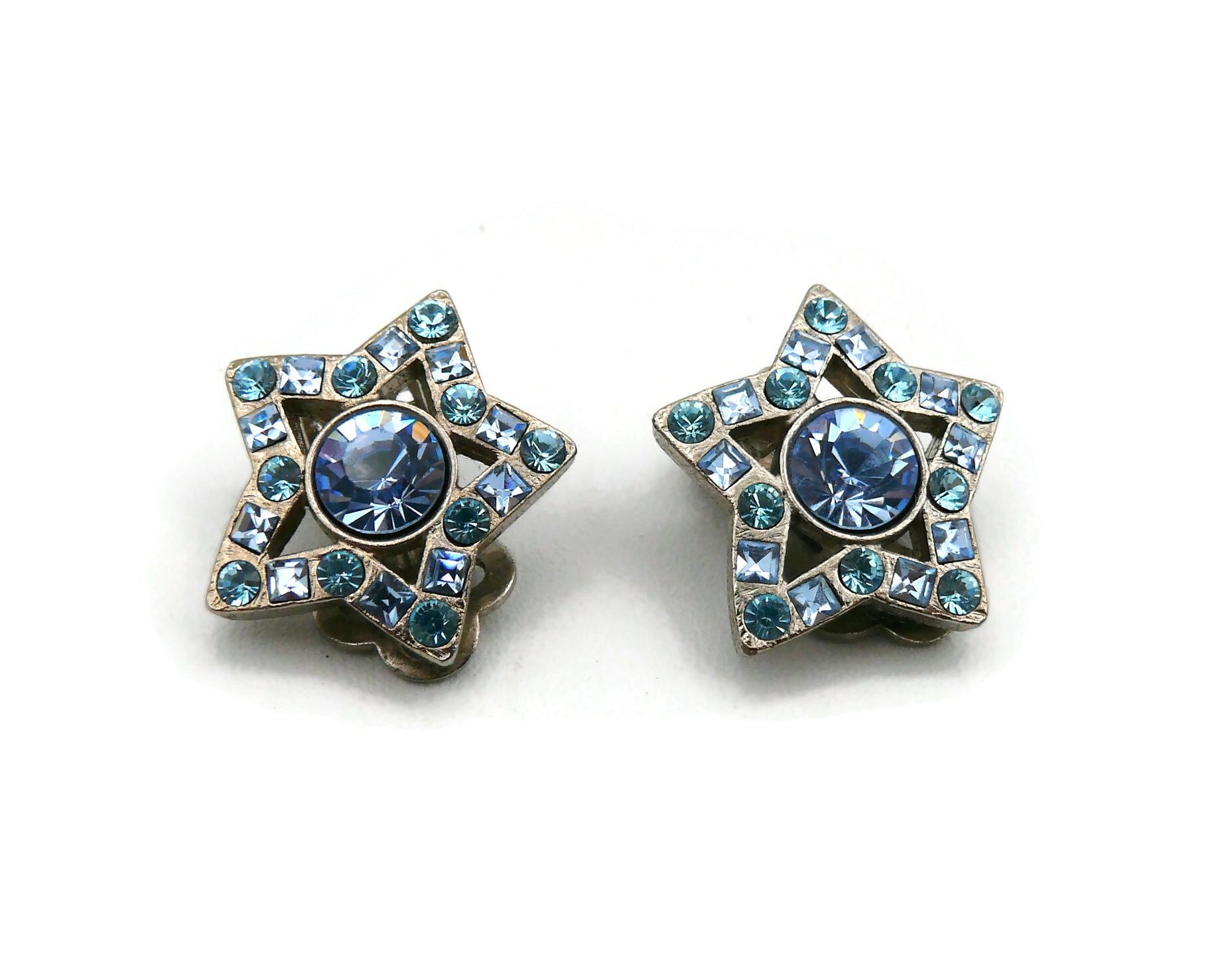 YVES SAINT LAURENT YSL Vintage Juwelen-Stern-Ohrclips mit Sternmotiven Damen im Angebot