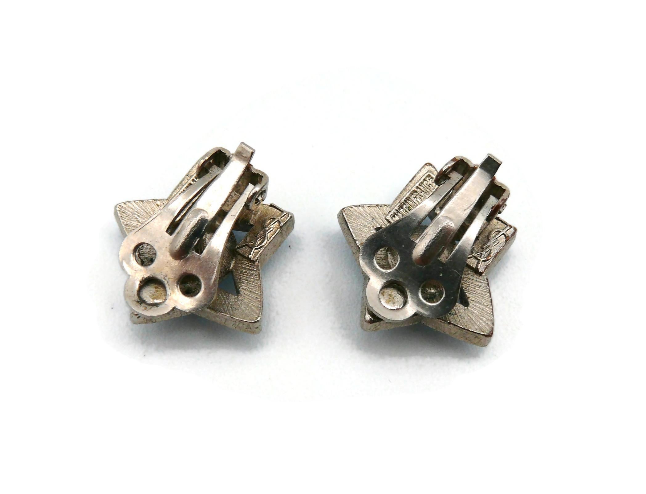 YVES SAINT LAURENT YSL Vintage Juwelen-Stern-Ohrclips mit Sternmotiven im Angebot 2