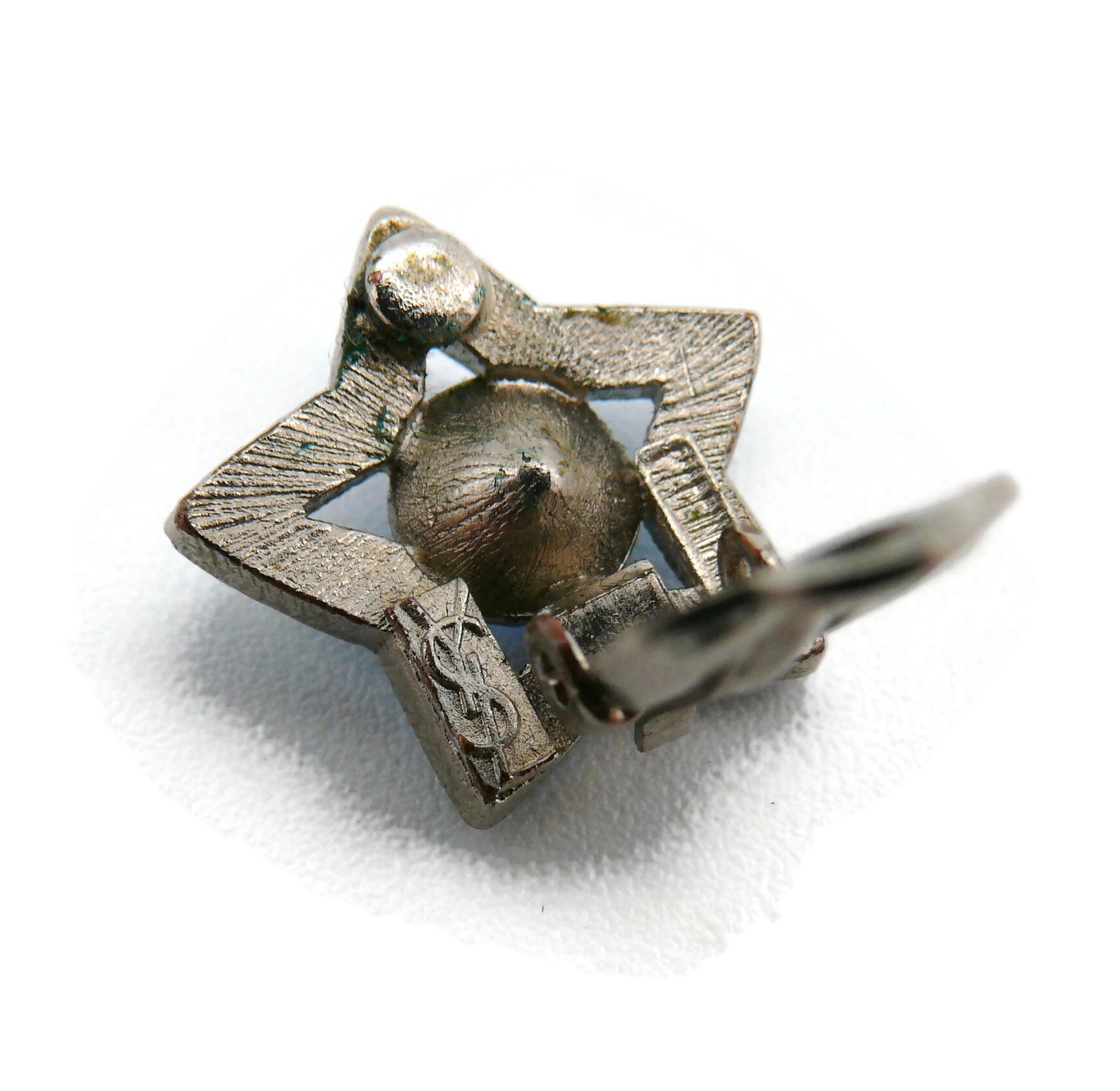 YVES SAINT LAURENT YSL Vintage Juwelen-Stern-Ohrclips mit Sternmotiven im Angebot 6