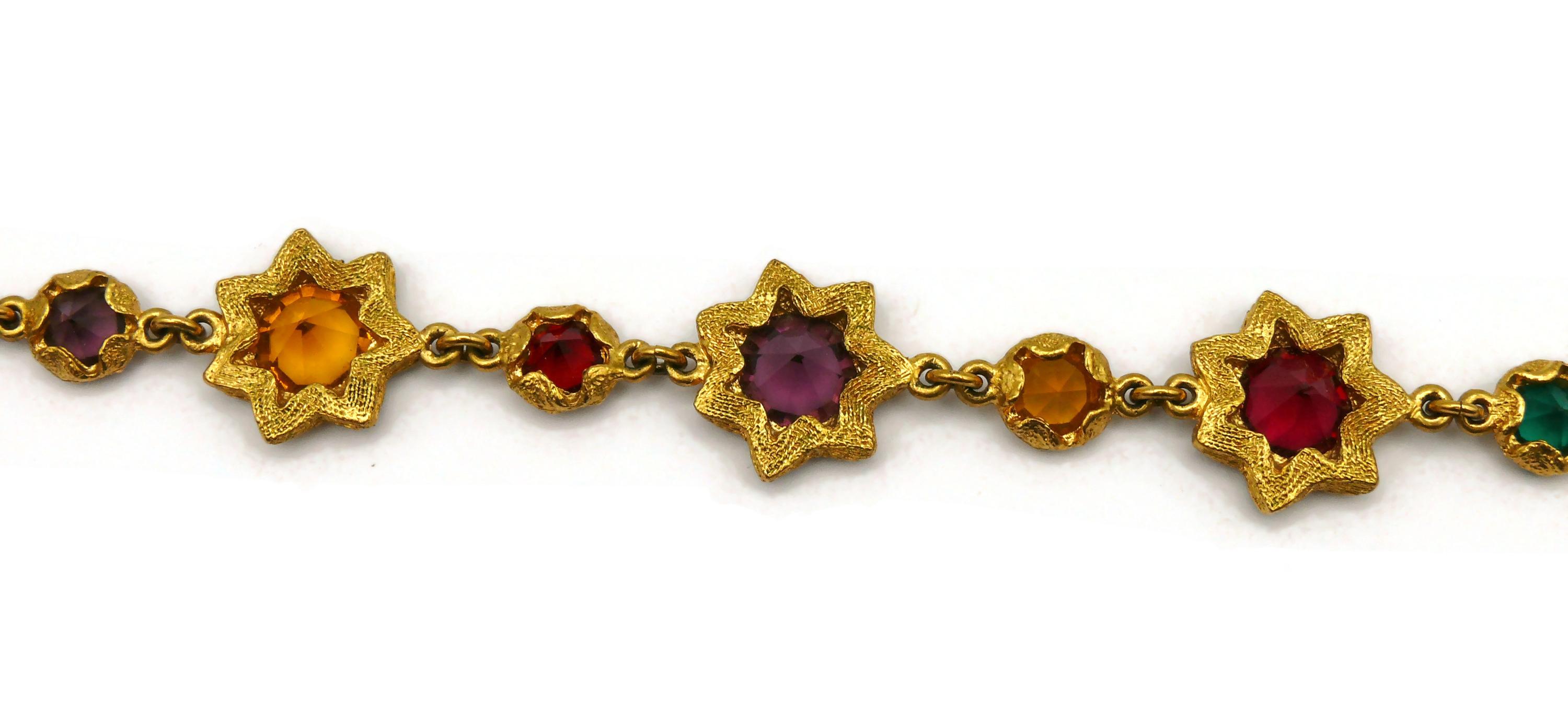 YVES SAINT LAURENT YSL Vintage Jewelled Star Necklace 1