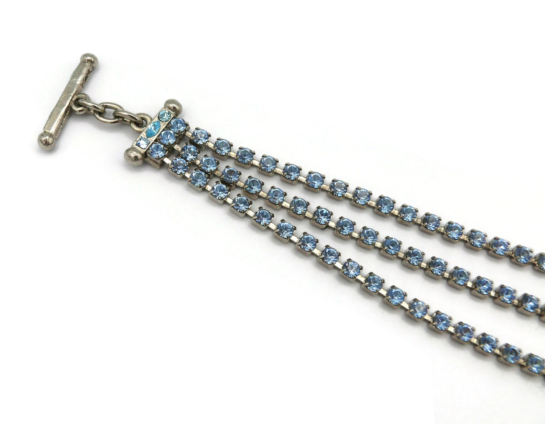 YVES SAINT LAURENT YSL Vintage Jewelled Star Necklace For Sale 2
