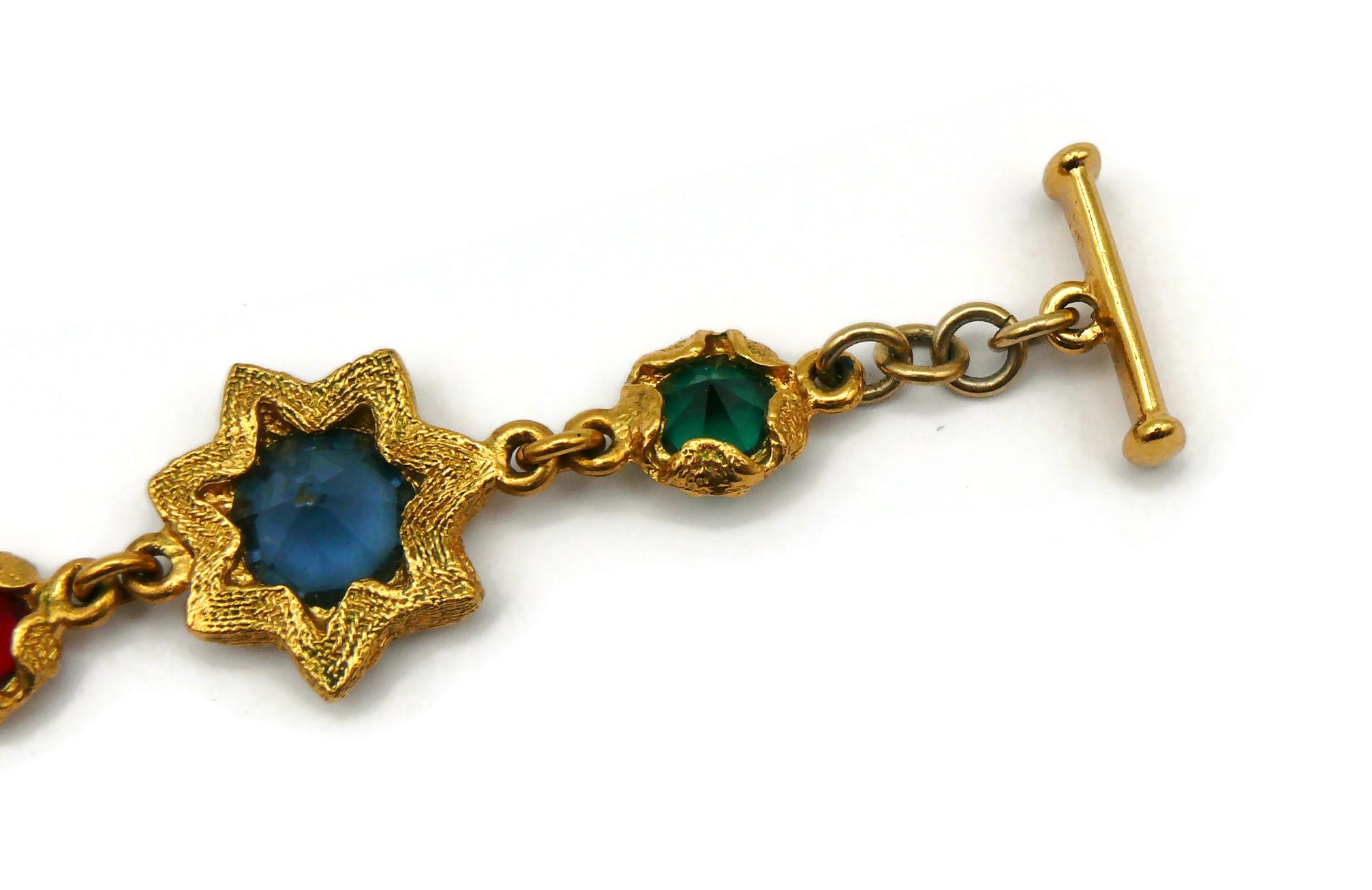 YVES SAINT LAURENT YSL Vintage Jewelled Star Necklace 5