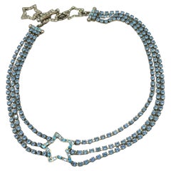 YVES SAINT LAURENT YSL Vintage Jewelled Star Necklace