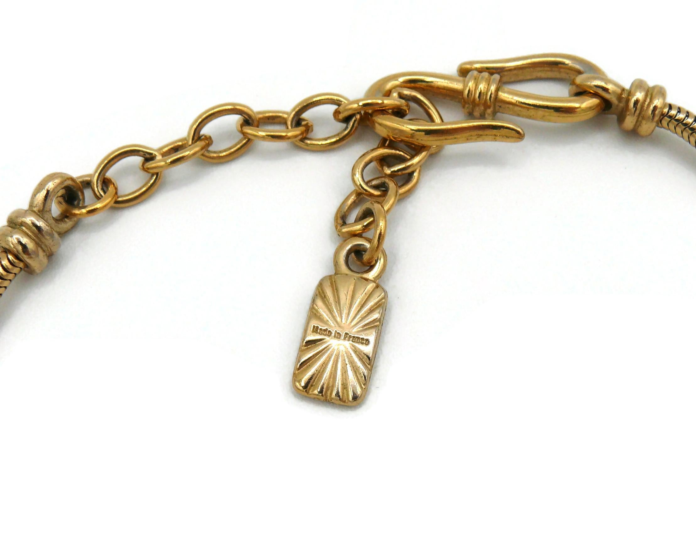 YVES SAINT LAURENT YSL Vintage Jewelled Sunburst Necklace For Sale 8