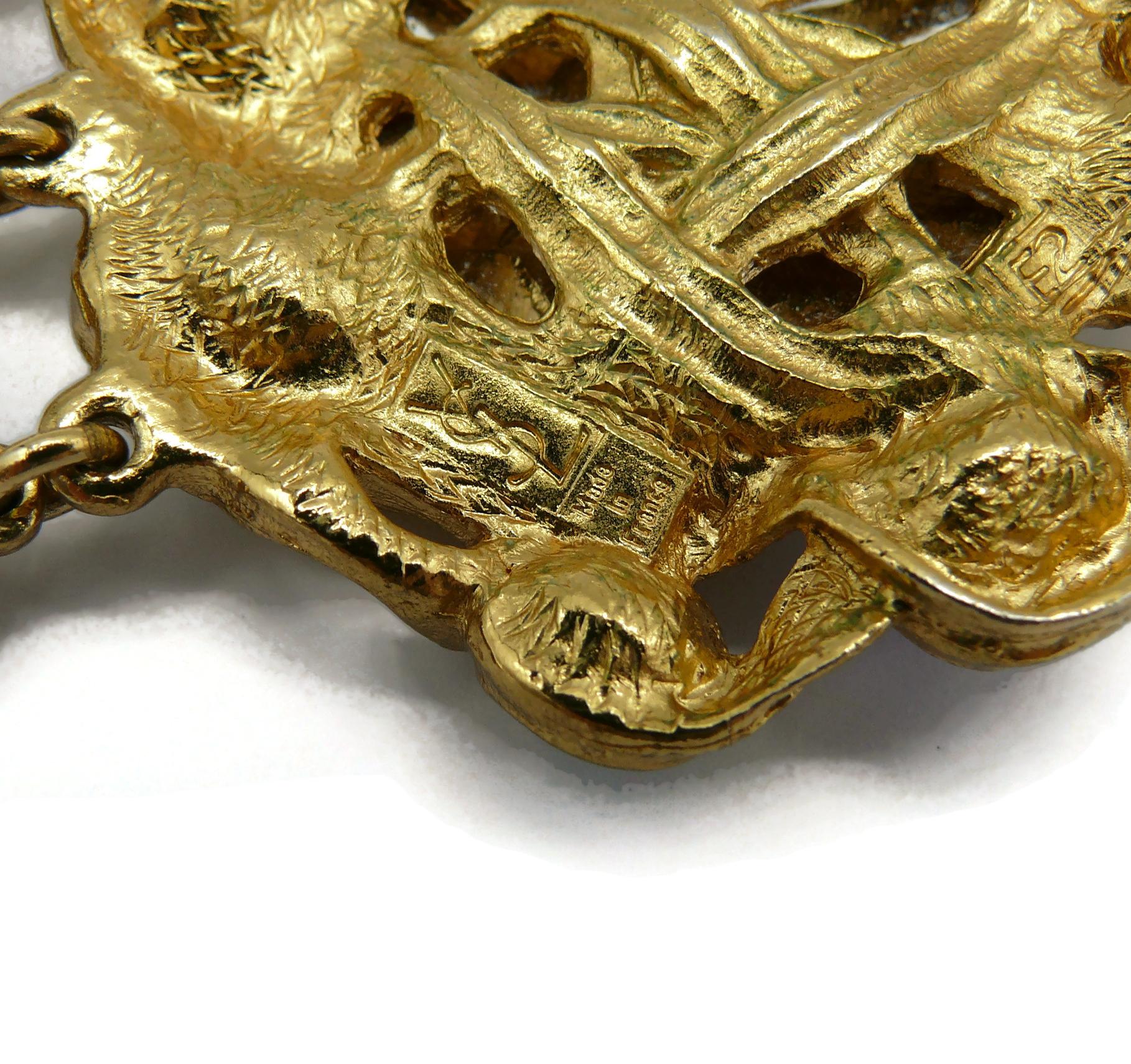 YVES SAINT LAURENT YSL Vintage Juwelenbesetztes dreistrangiges Cadix-Armband im Angebot 8