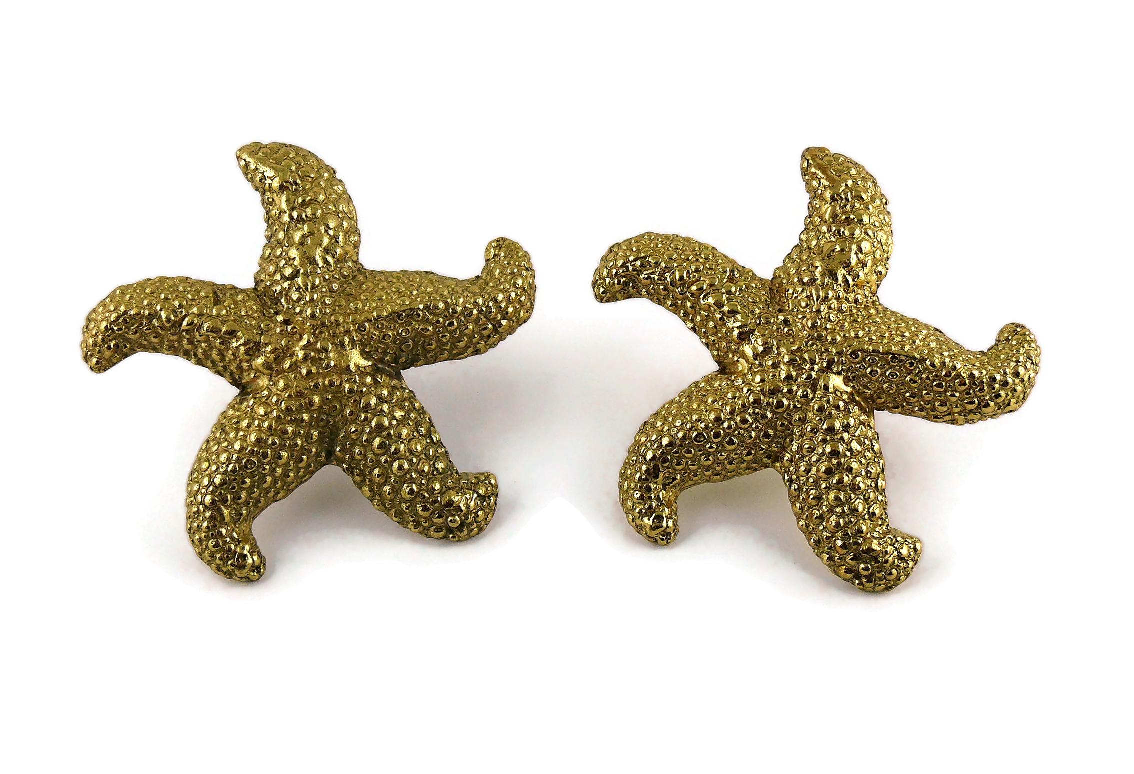starfish clip on earrings