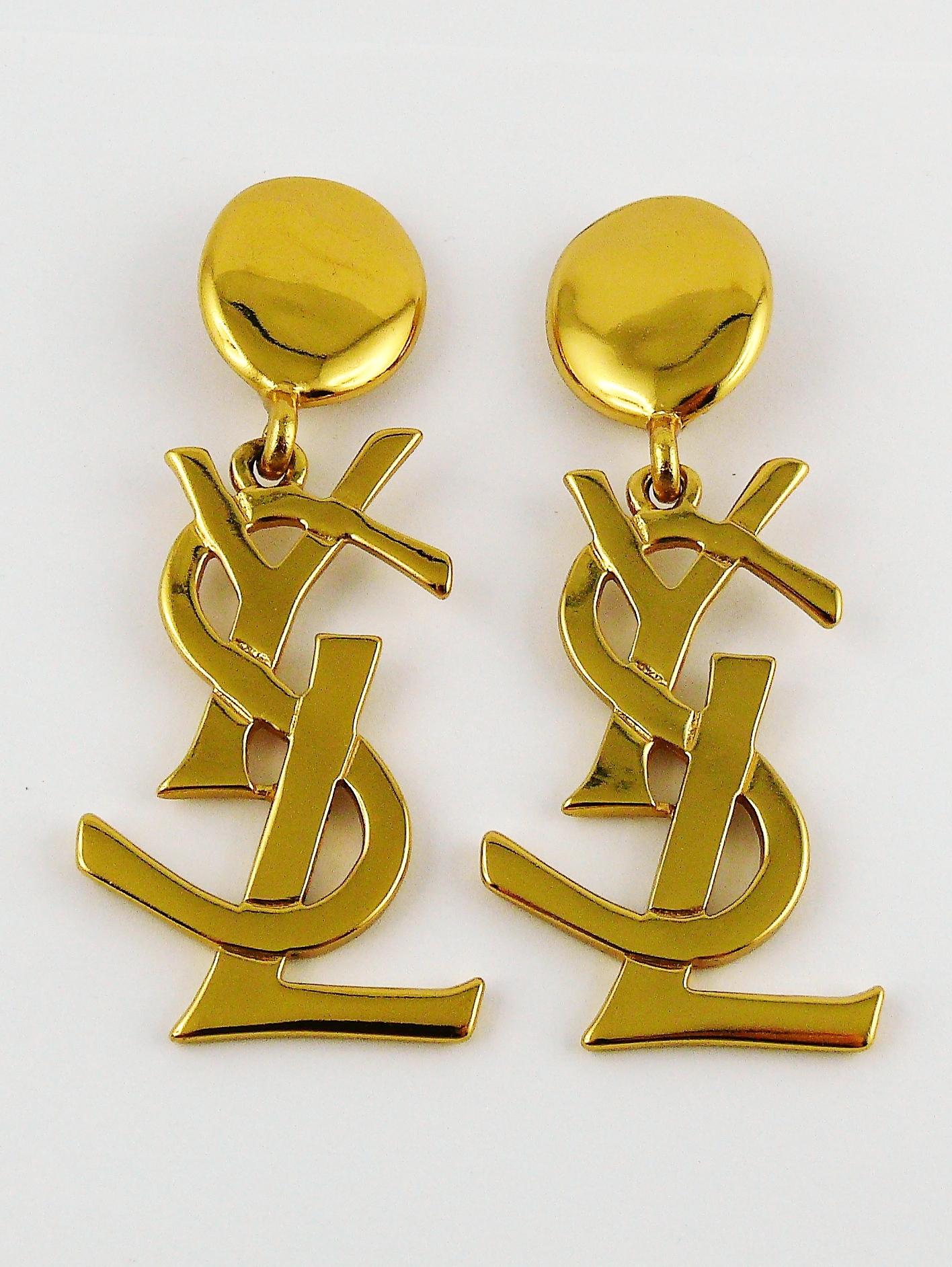 ysl vintage earrings