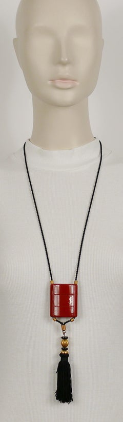 Yves Saint Laurent YSL Vintage Opium Inro Pendant Necklace